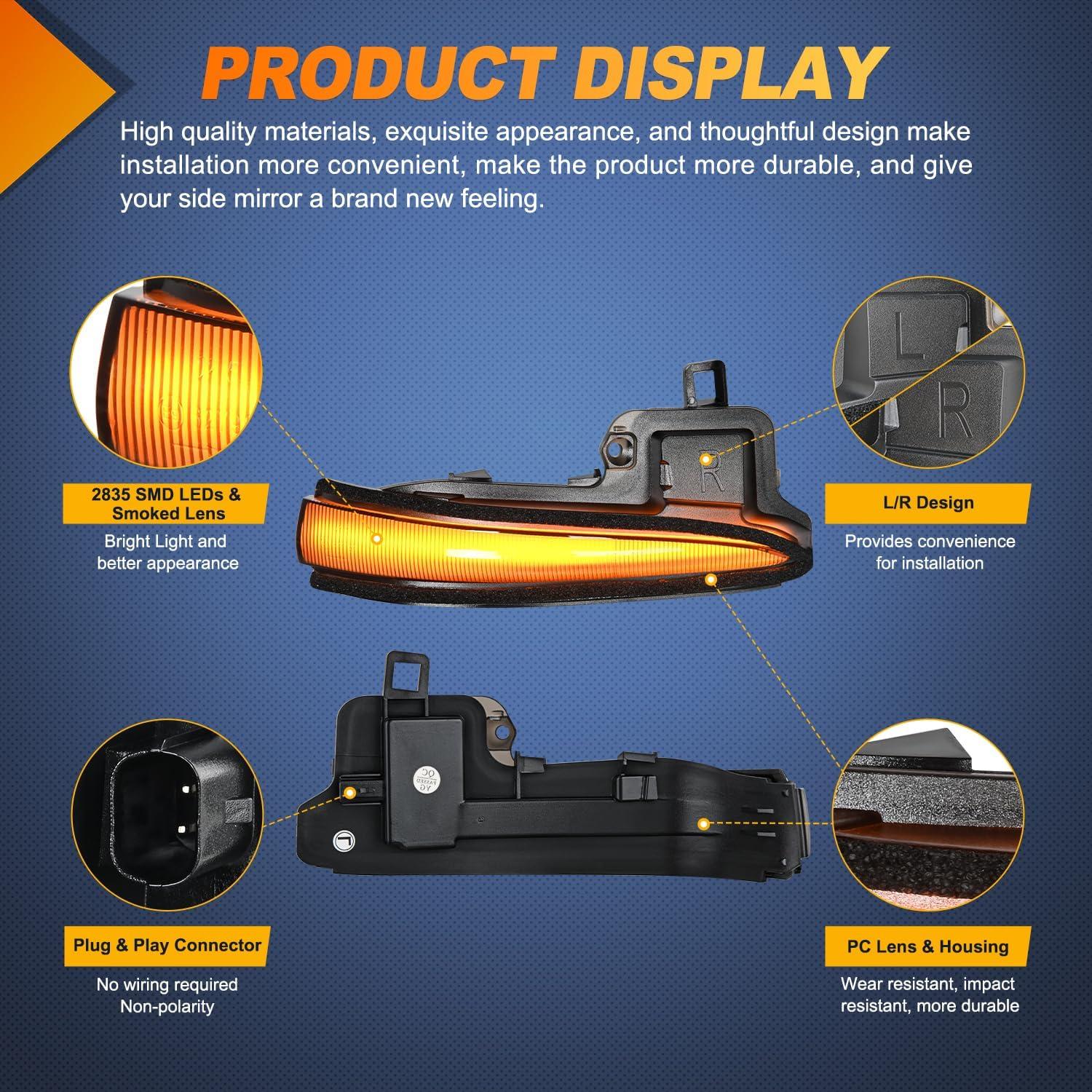 Luz de Marcador Lateral Nilight Ahumada para Toyota Tacoma/RAV4/Highlander