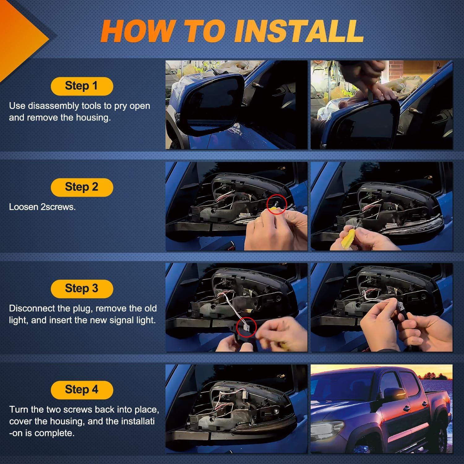 Luz de Marcador Lateral Nilight Ahumada para Toyota Tacoma/RAV4/Highlander