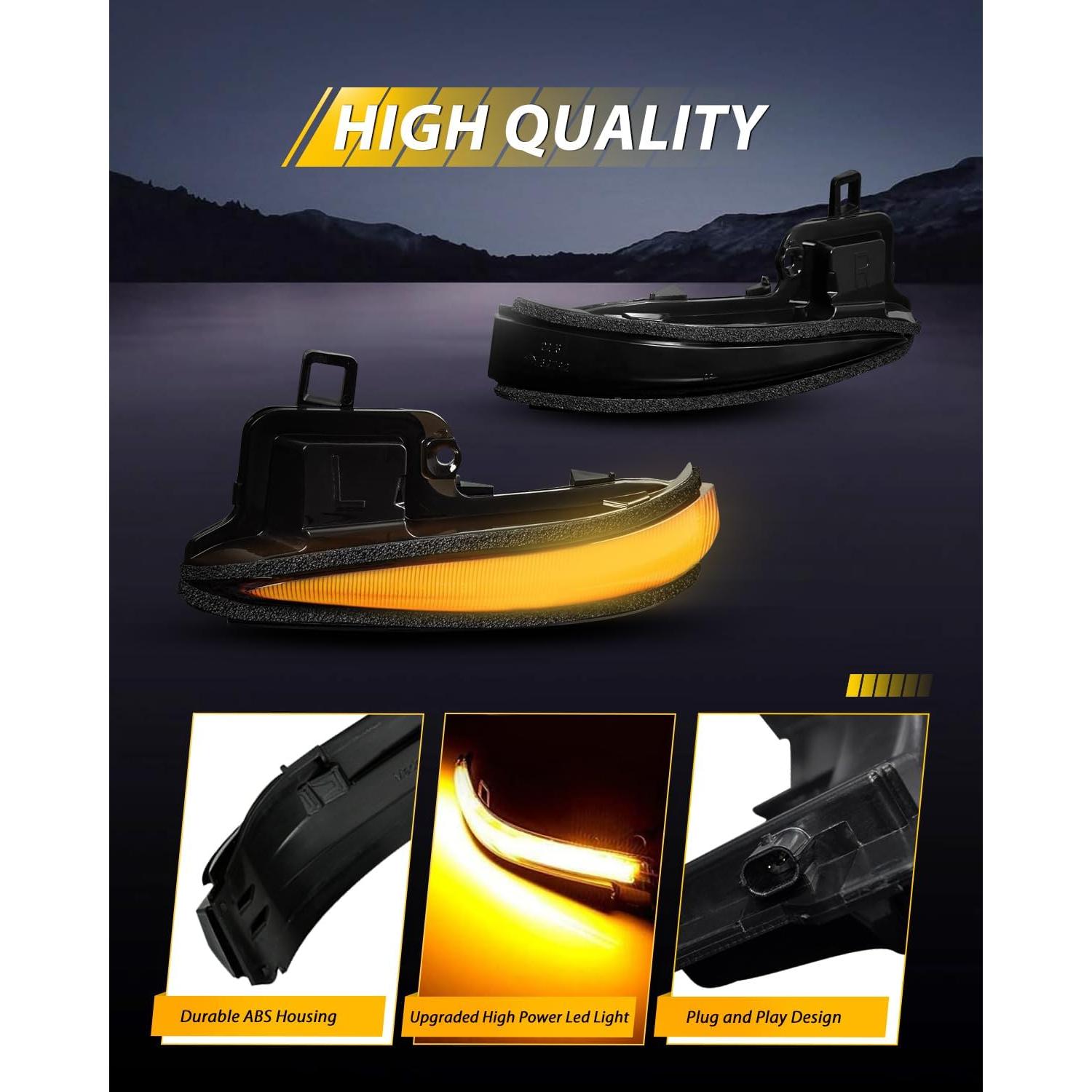 Espejos Laterales LED Secuenciales LESAUCE para Toyota Tacoma 2016-2023