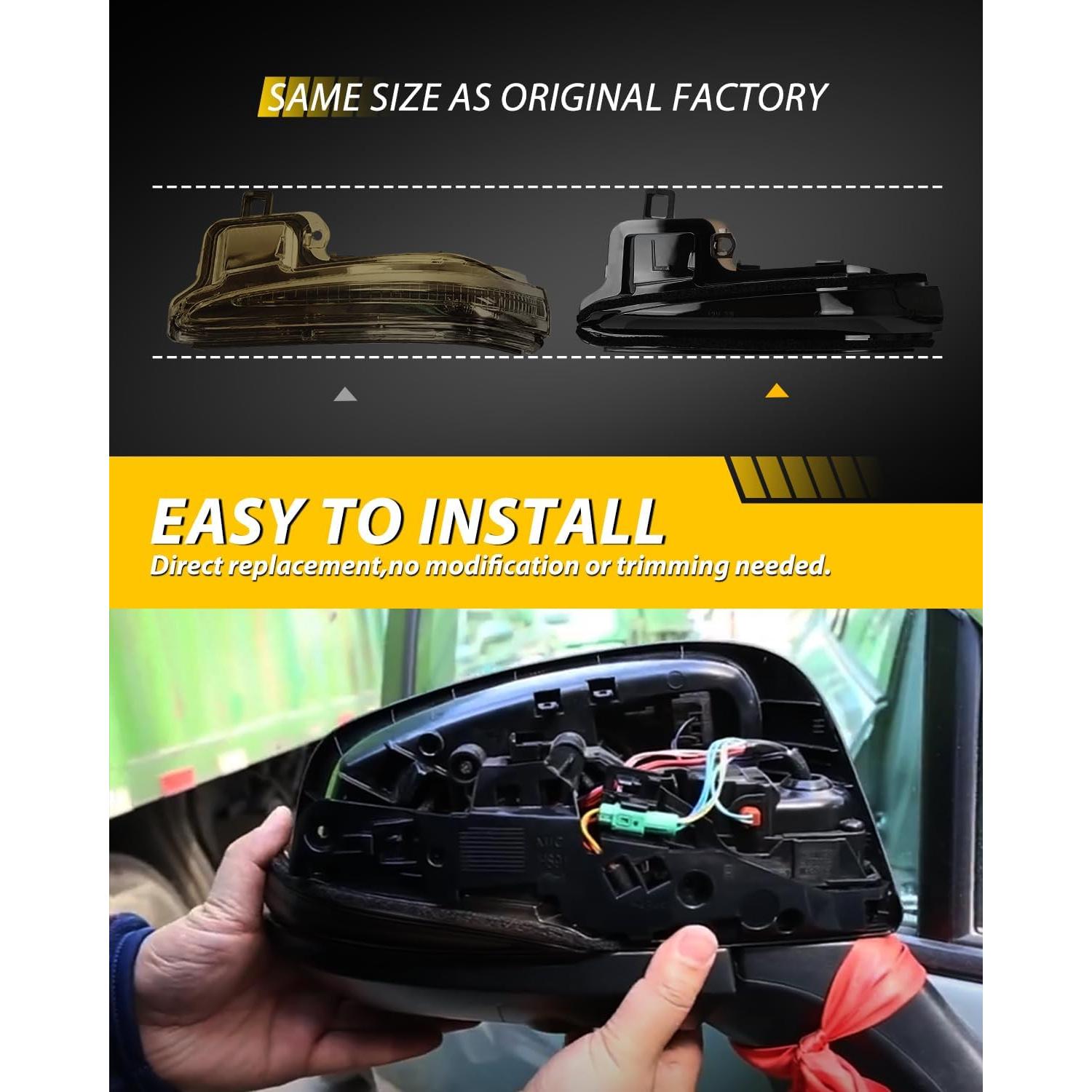 Espejos Laterales LED Secuenciales LESAUCE para Toyota Tacoma 2016-2023