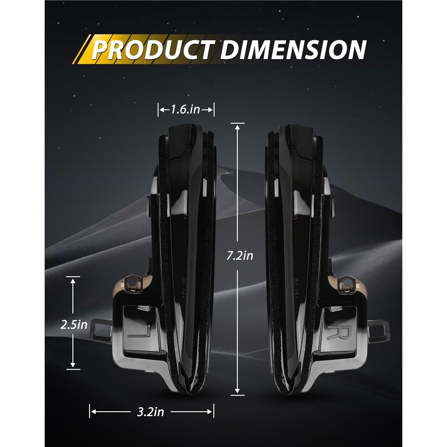 Espejos Laterales LED Secuenciales LESAUCE para Toyota Tacoma 2016-2023