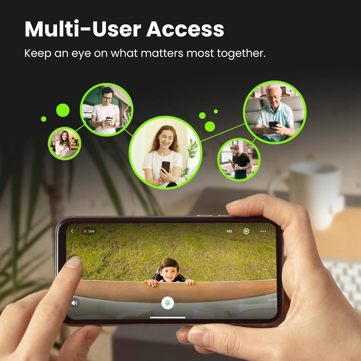 Cámara de Seguridad Kiwibit 2K Inalámbrica con AI y Noche Color