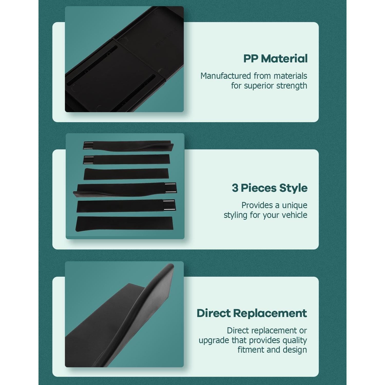 Extensiones de Panel Inferior Lateral SCITOO 167212 Negro Mate