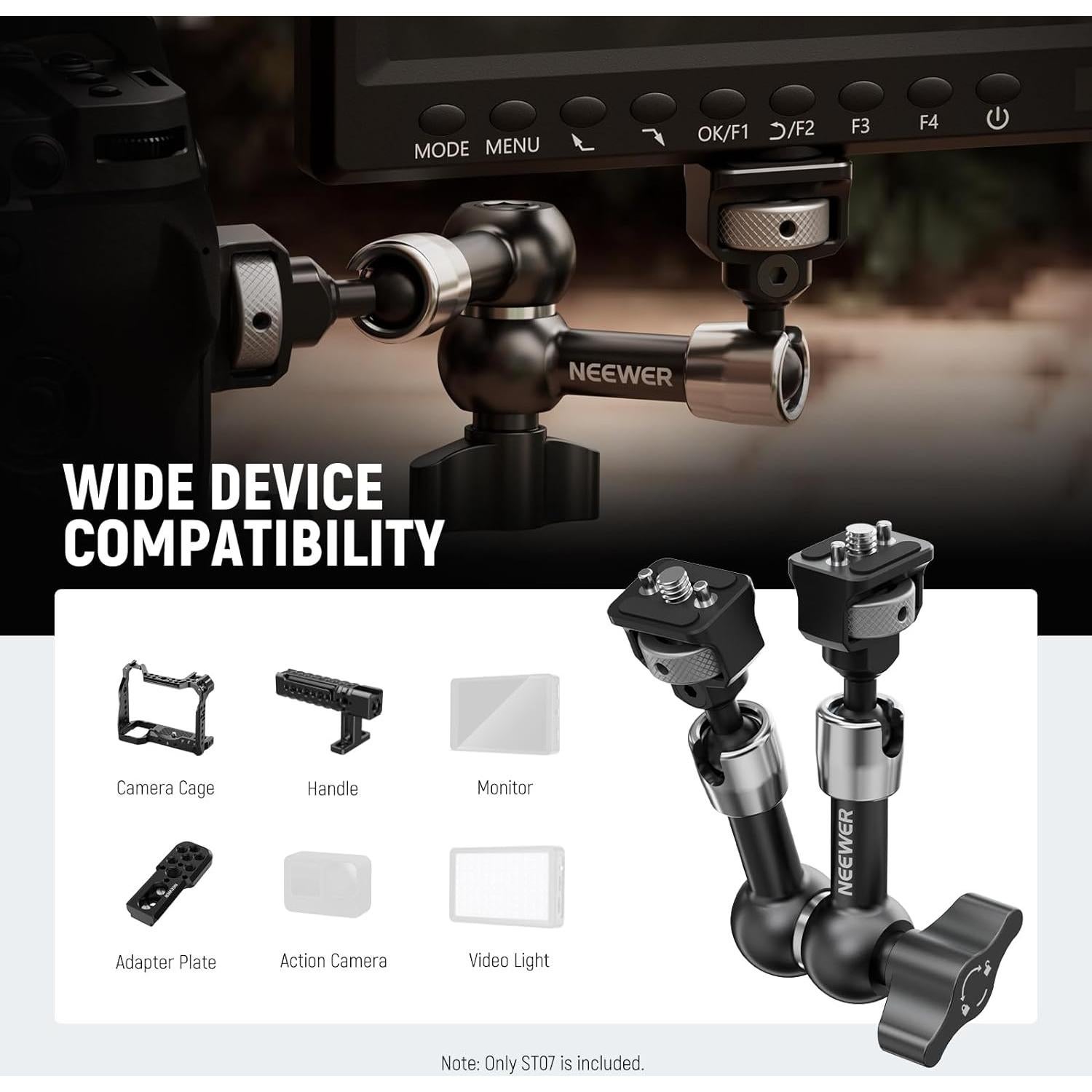 Brazo Mágico Articulado NEEWER ST07 18 cm 360° para Cámara