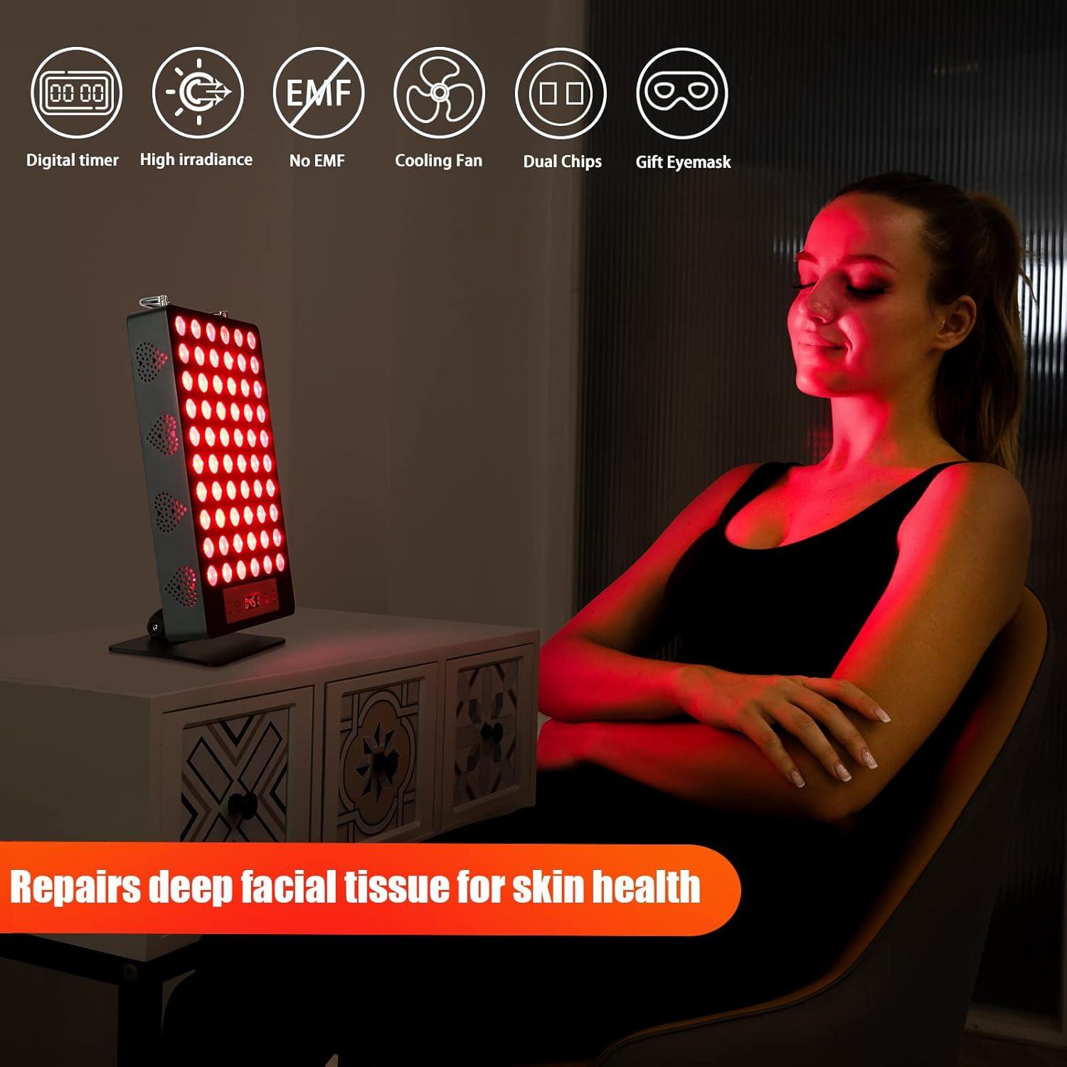 Panel de Terapia de Luz Roja iPlantop 60 LEDs 660nm 850nm