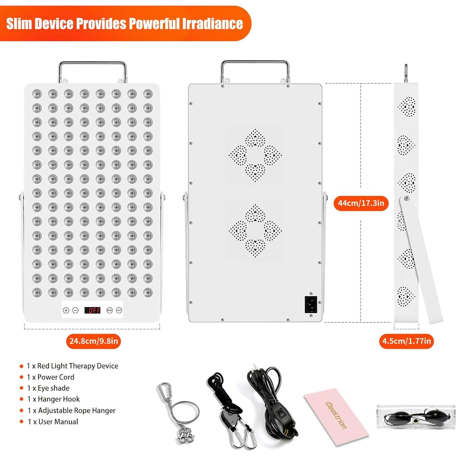Panel de Terapia de Luz Roja iPlantop 120 LEDs 660nm 850nm
