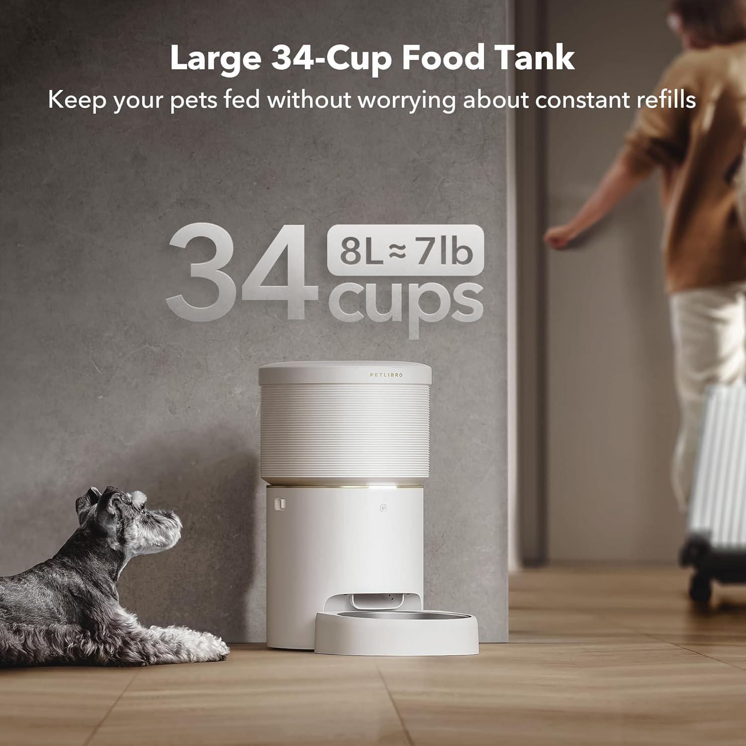 Comedero Automático PETLIBRO 8L Wi-Fi para Perros y Gatos