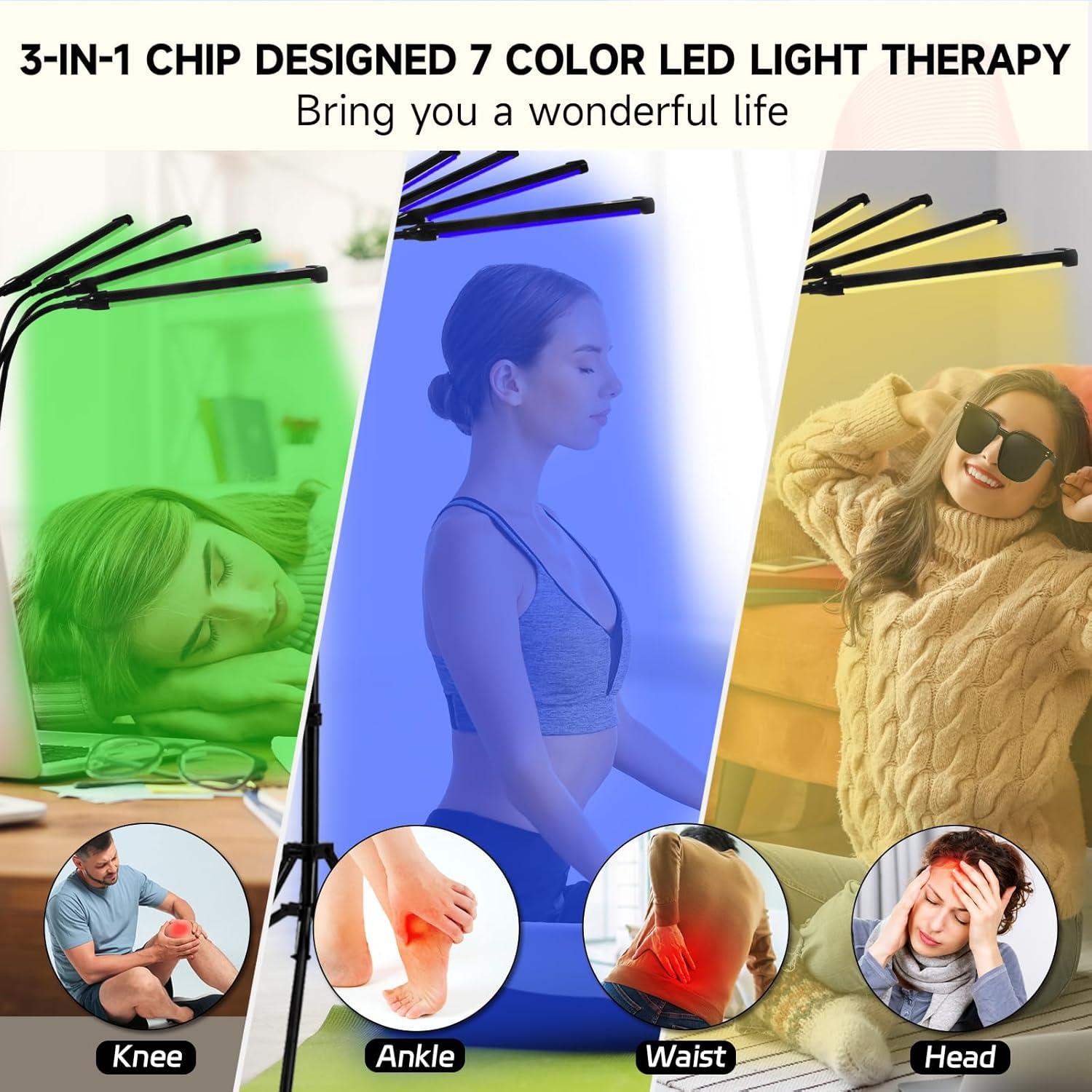 Lámpara de Terapia de Luz Roja Shyineyou 7 Colores LED