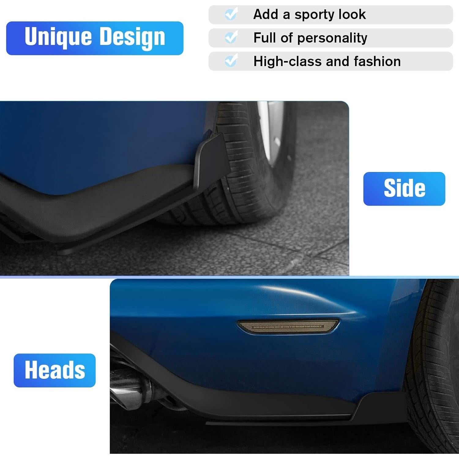 Alerón lateral y divisores traseros Ford Mustang 2015+ ABS