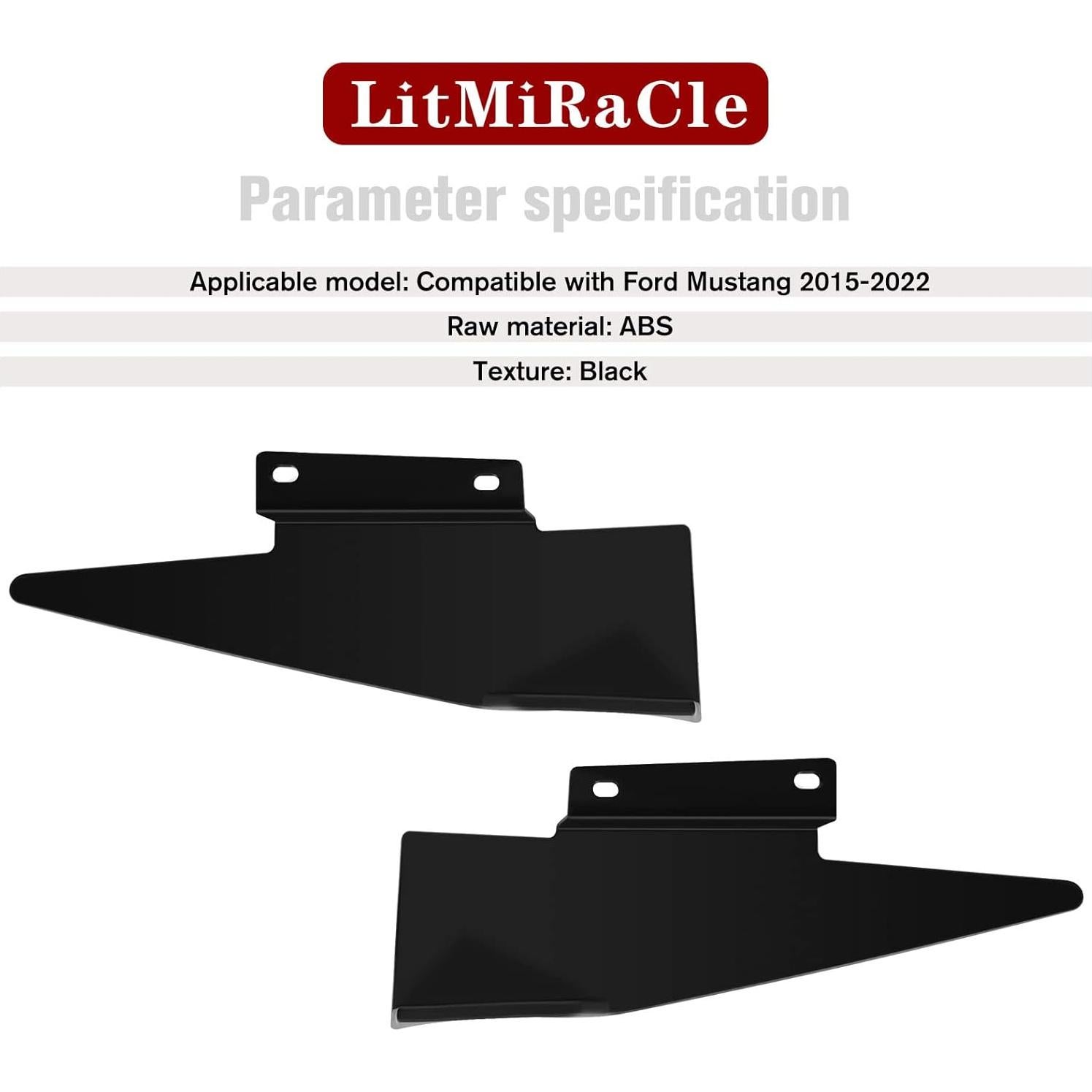 Alerón lateral y divisores traseros Ford Mustang 2015+ ABS