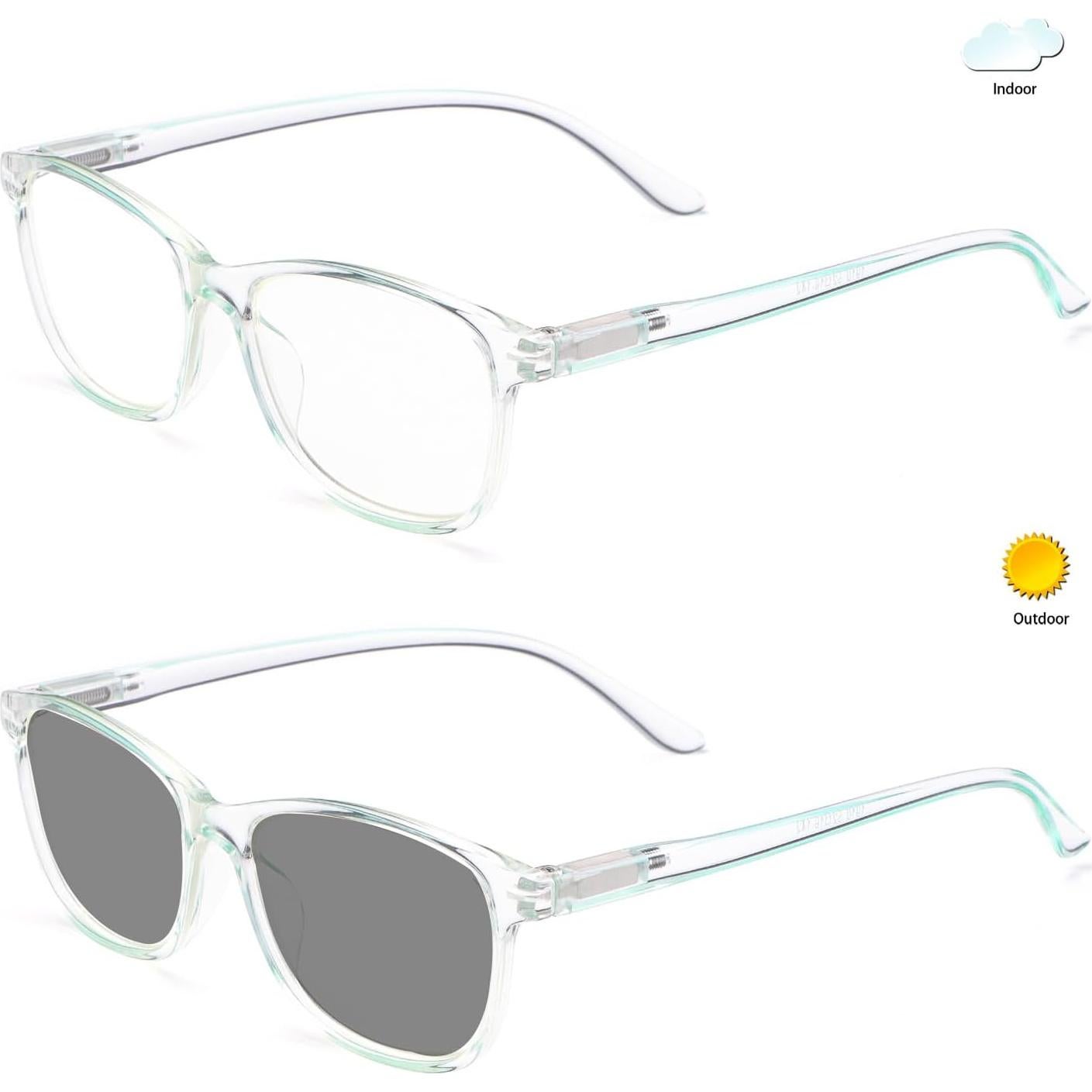 Gafas Fotoquímicas UV400 Miopía Unisex -2.75x Verde