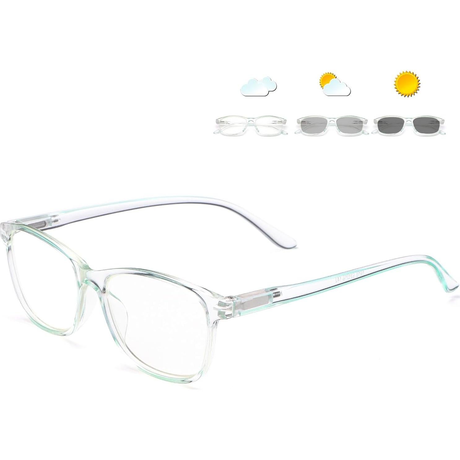 Gafas Fotoquímicas UV400 Miopía Unisex -2.75x Verde