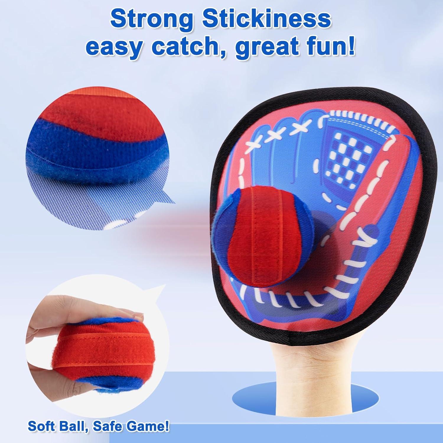 Juego de Lanzar y Atrapar Qrooper 4 Palas 4 Pelotas