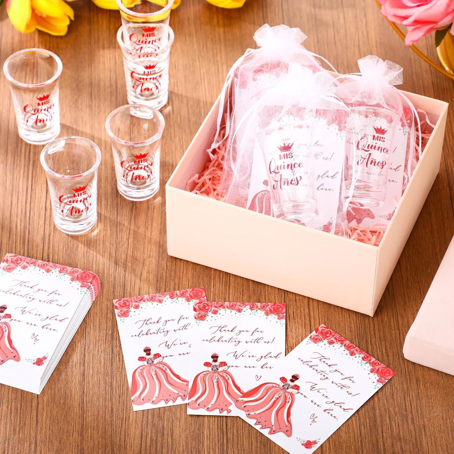 Recuerdos de Quinceañera Havawish 50 Vasos Acrílicos Rojo