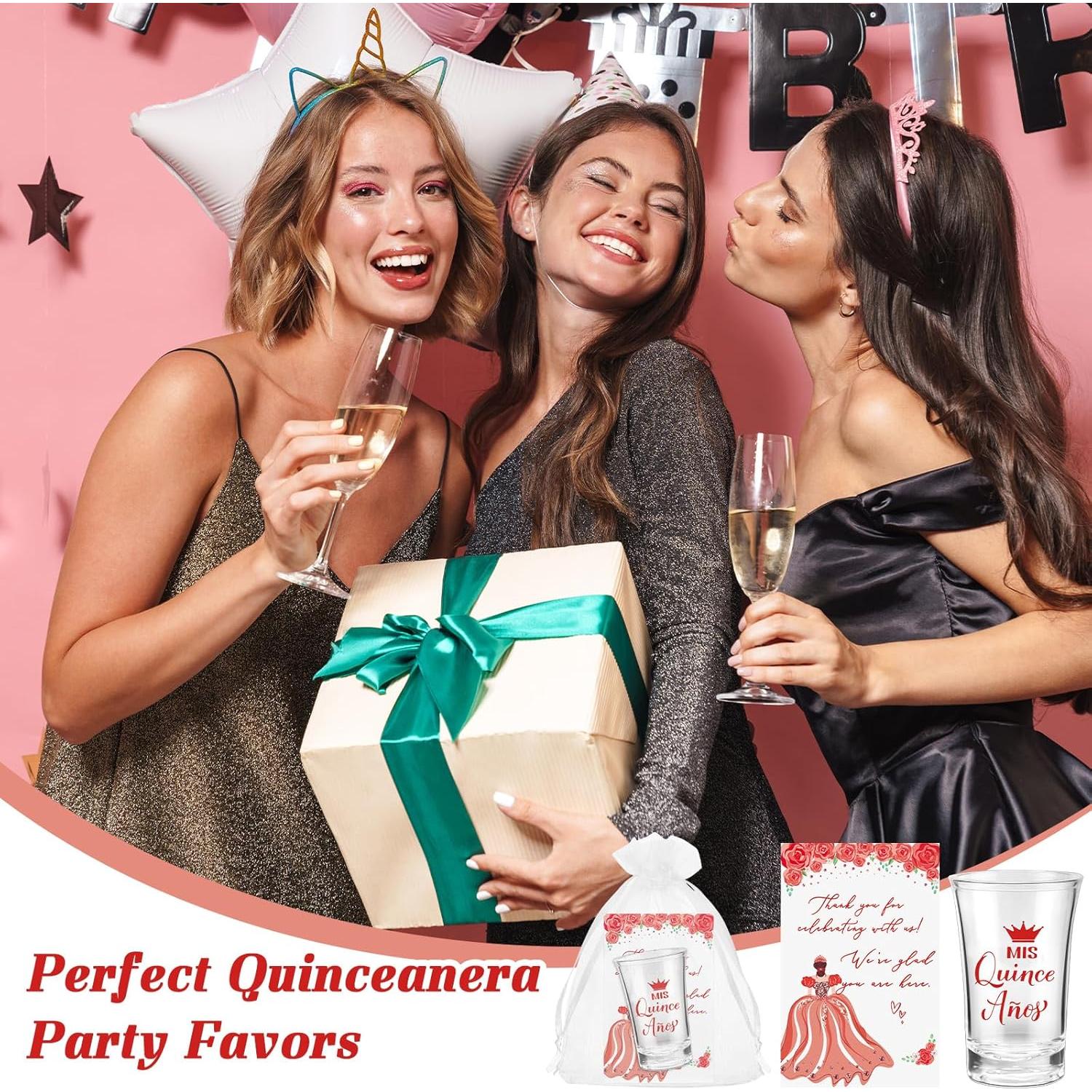 Recuerdos de Quinceañera Havawish 50 Vasos Acrílicos Rojo