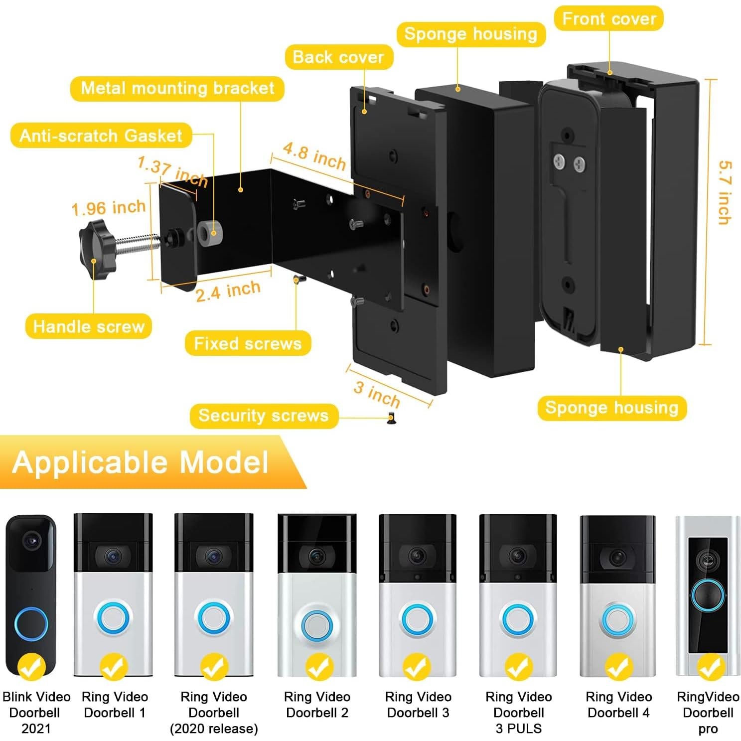 Soporte antirrobo para timbre Blink 1ra generación - AOZTSUN