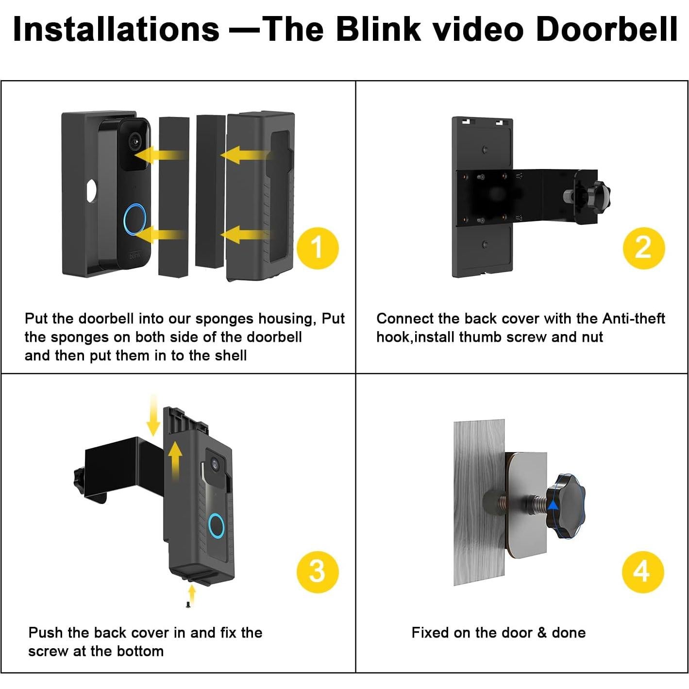 Soporte antirrobo para timbre Blink 1ra generación - AOZTSUN