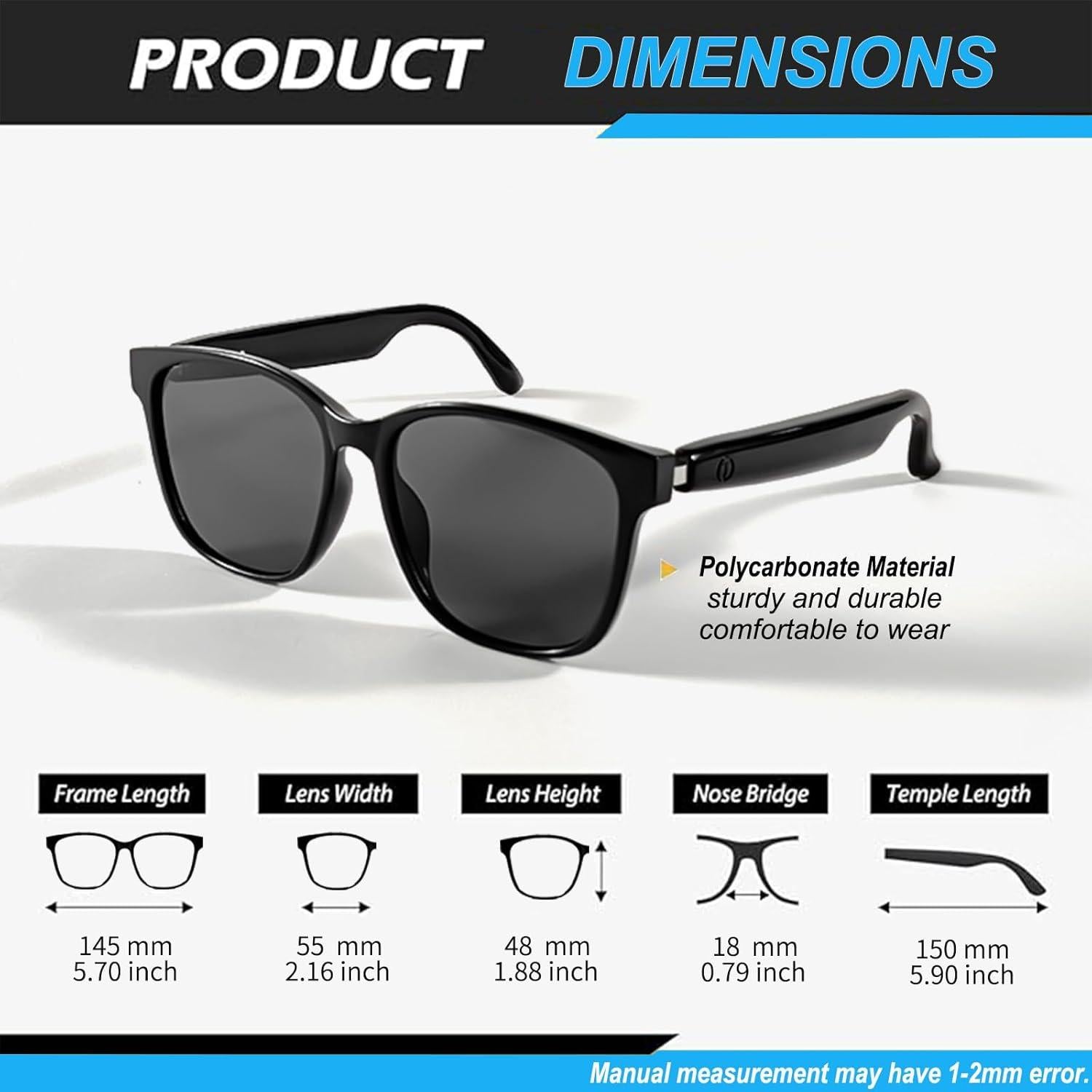 Gafas Bluetooth Giinova Inteligentes con Altavoz y Filtro UV