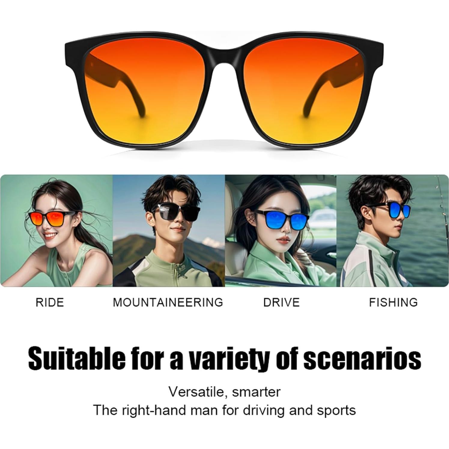 Gafas Bluetooth Giinova Unisex con Altavoz y Lentes Polarizados