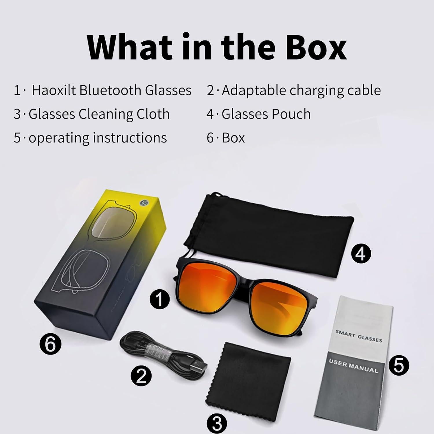 Gafas Bluetooth Giinova Unisex con Altavoz y Lentes Polarizados