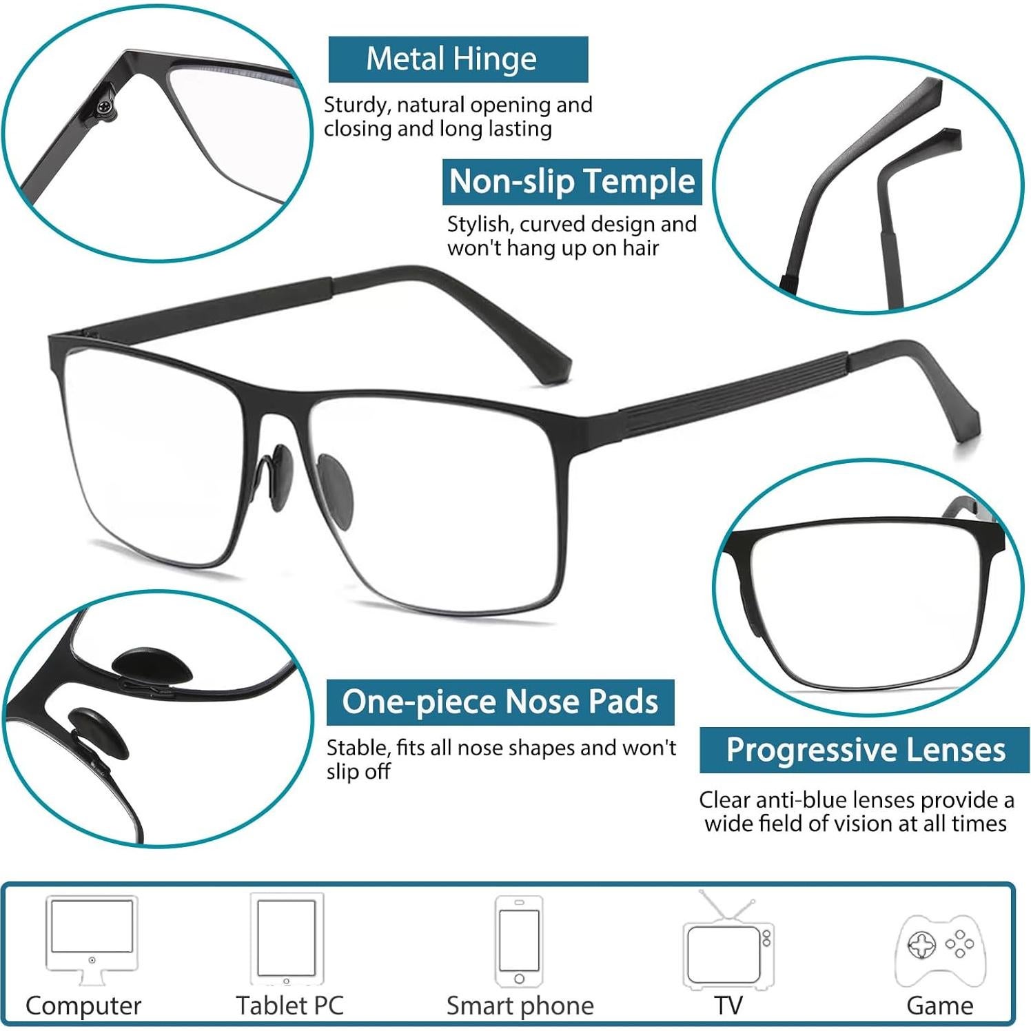 Gafas de lectura multifocales K.LAVER con protección UV400