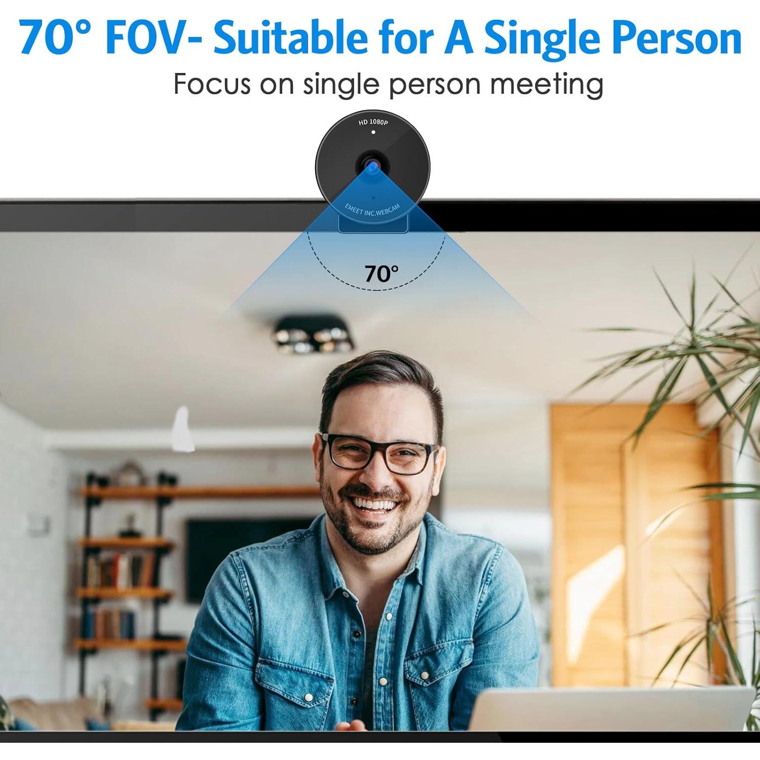 Webcam EMEET C950 1080P USB con Micrófono y Tapa Privacidad