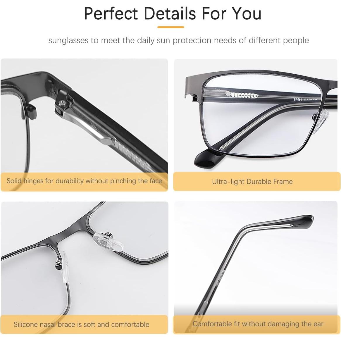 Gafas de sol fotocromáticas MIRYEA para miopía unisex