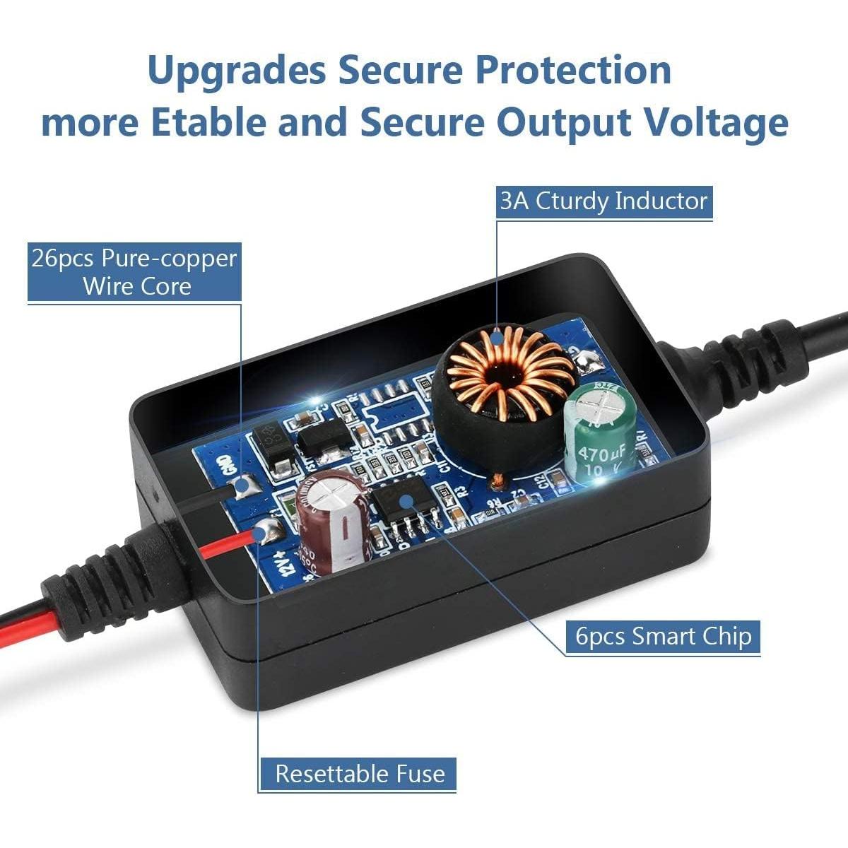 Kit de Cableado Duro USB Tipo C 12V-24V para Cámara