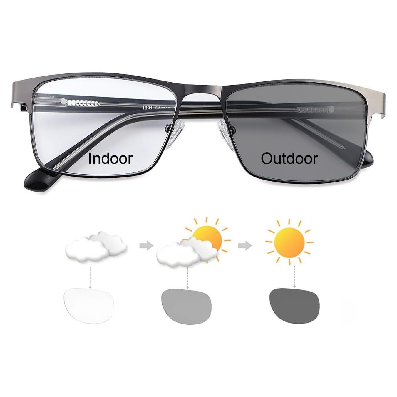 Gafas de sol fotoquímicas MIRYEA para miopía unisex UV400
