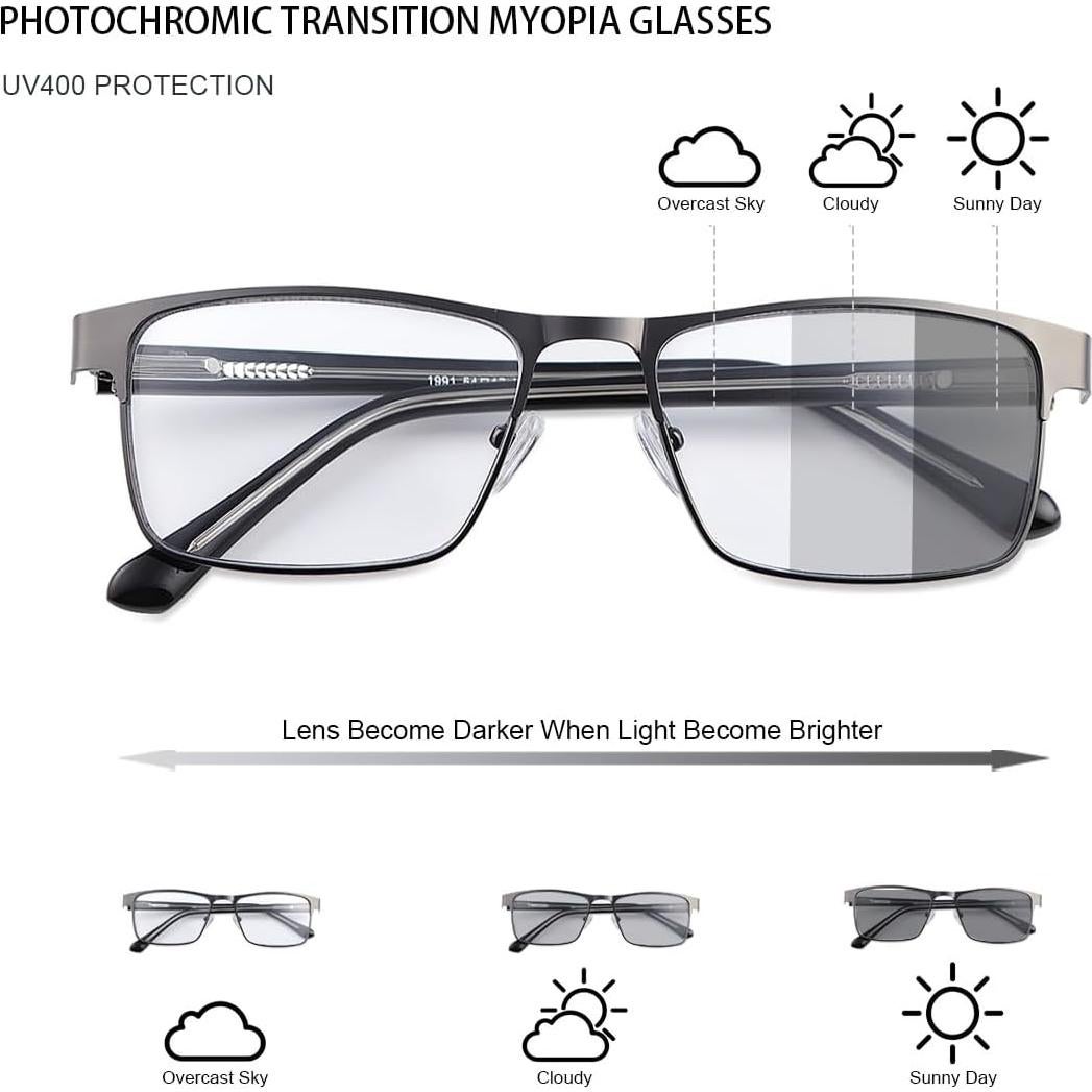 Gafas de sol fotocromáticas MIRYEA para miopía UV400