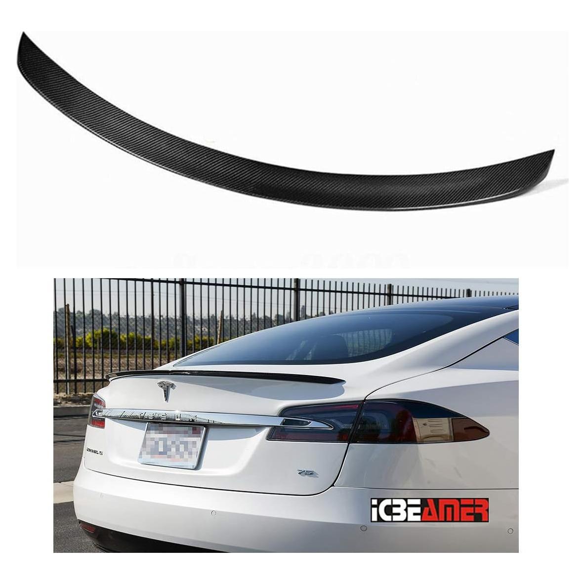 Alerón de Fibra de Carbono ICBEAMER para Tesla Model S 2012-2023