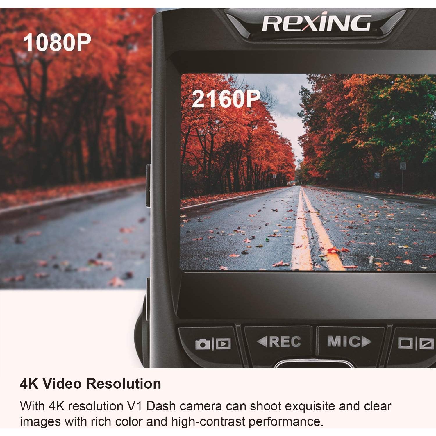 Cámara de Tablero REXING V1 4K Ultra HD 170° Wi-Fi