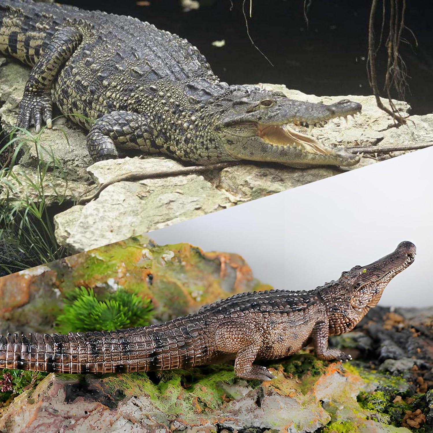 Juguete Cocodrilo Gigante EOIVSH 38 cm Realista con Mandíbula