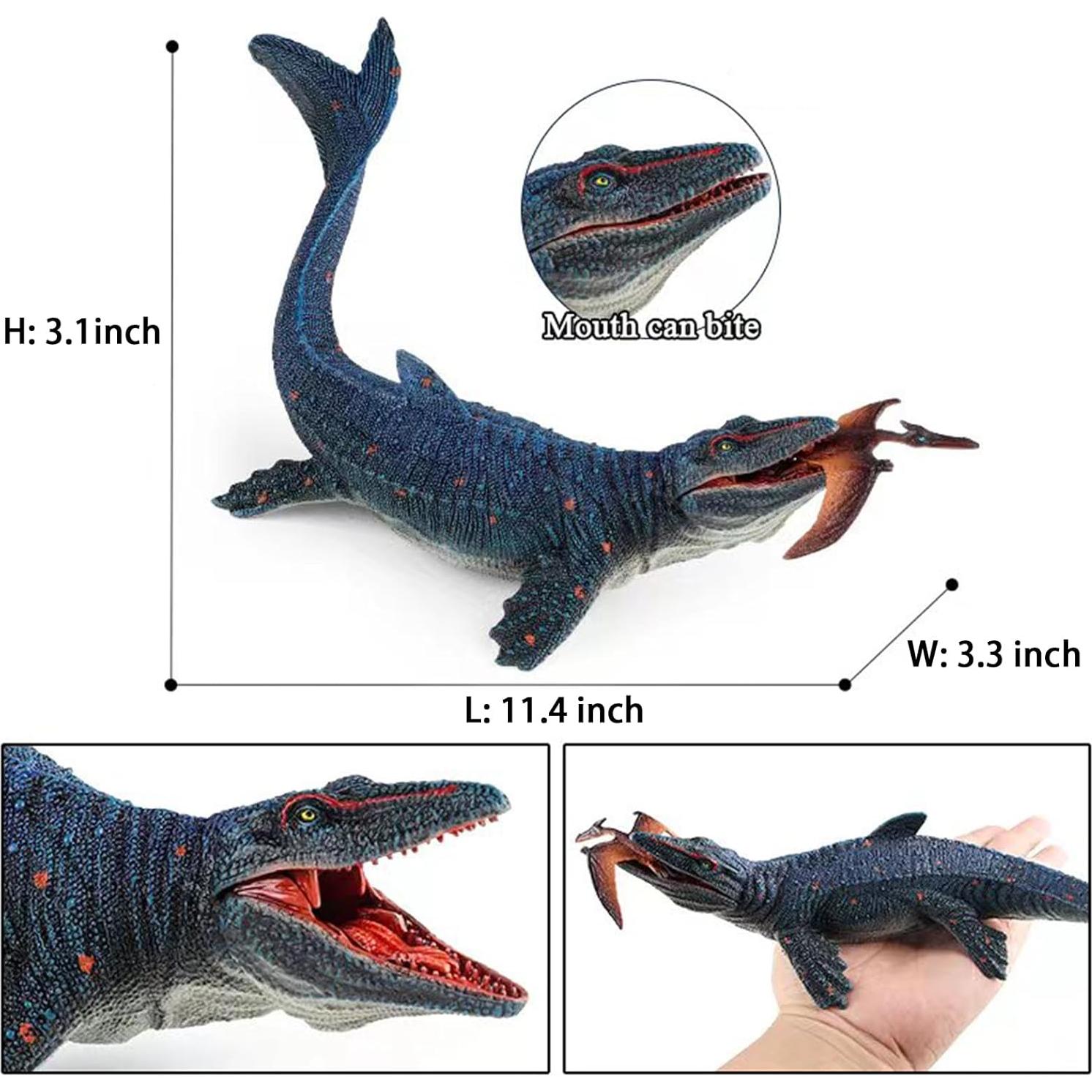 Juguete Mosasaurus EOIVSH Gigante con Pterosaurio 29cm