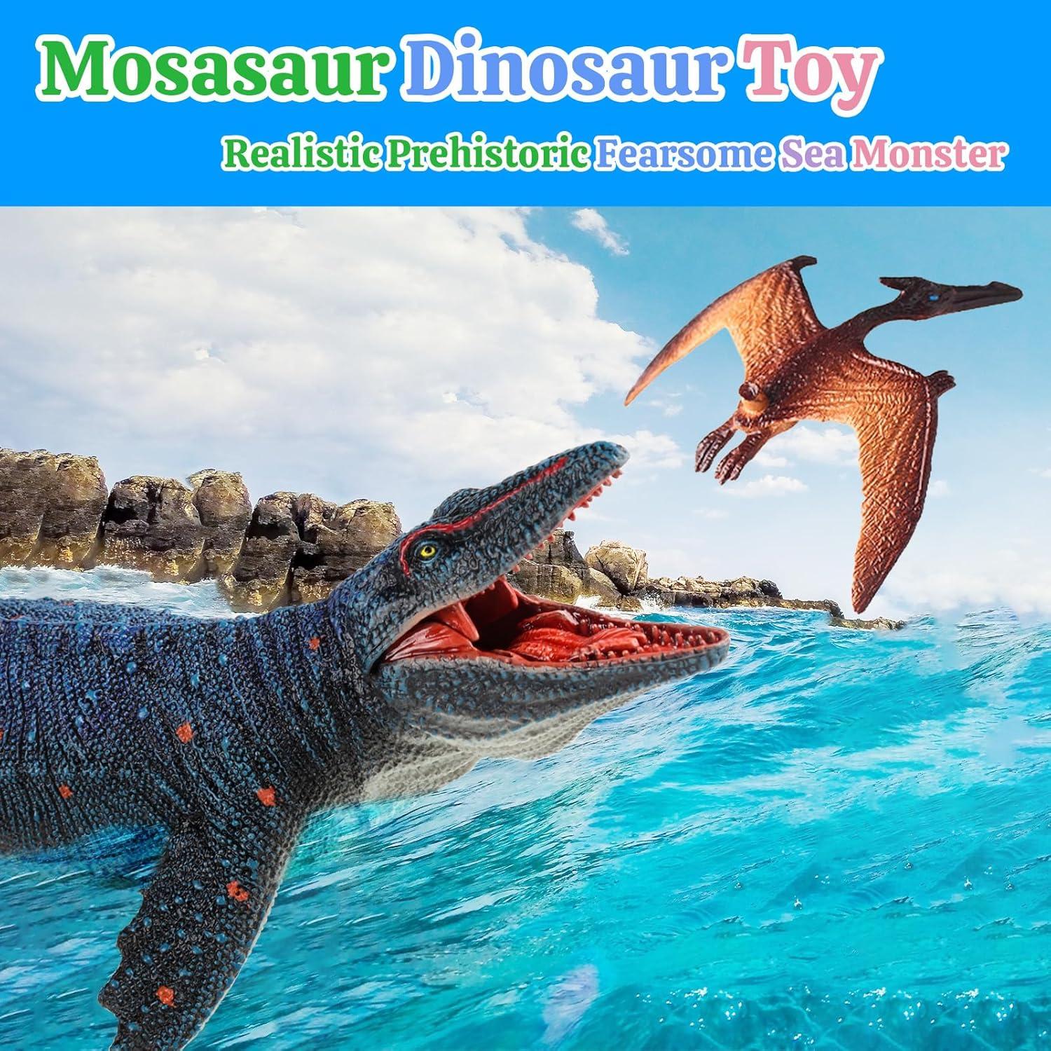 Juguete Mosasaurus EOIVSH Gigante con Pterosaurio 29cm