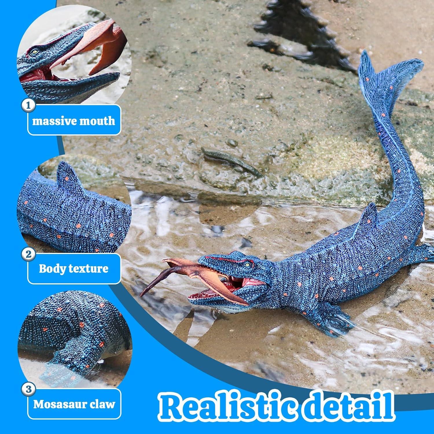 Juguete Mosasaurus EOIVSH Gigante con Pterosaurio 29cm