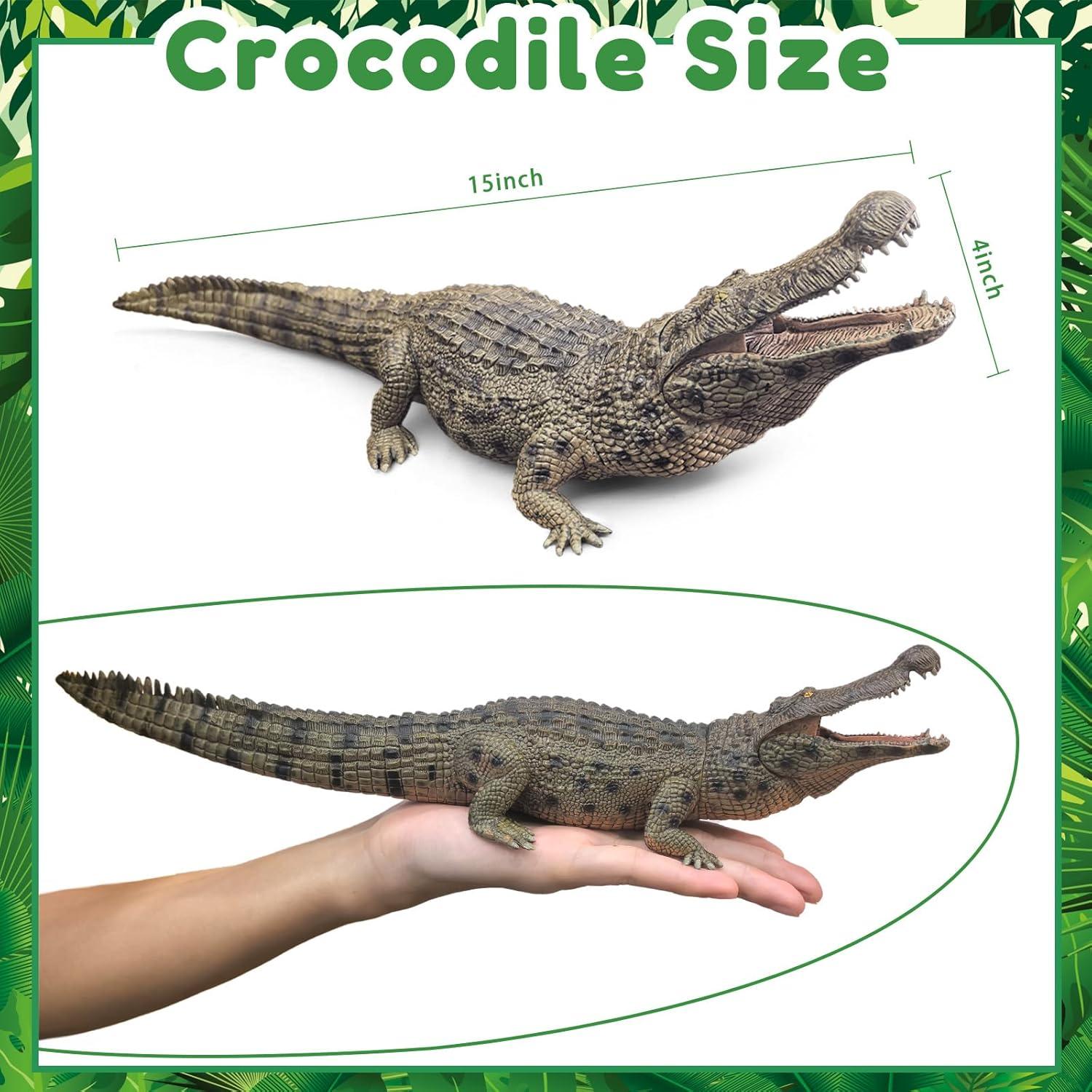 Juguete Cocodrilo Grande EOIVSH 38 cm Realista para Niños