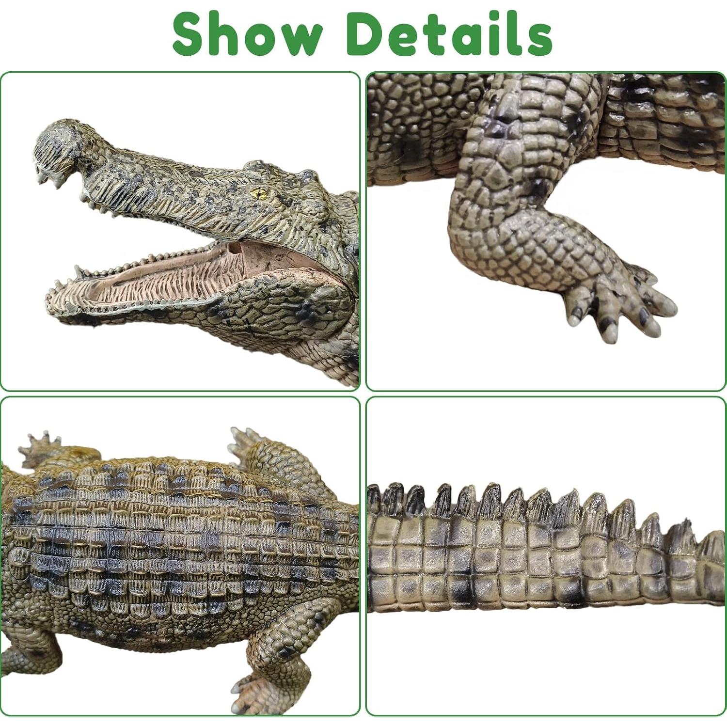 Juguete Cocodrilo Grande EOIVSH 38 cm Realista para Niños