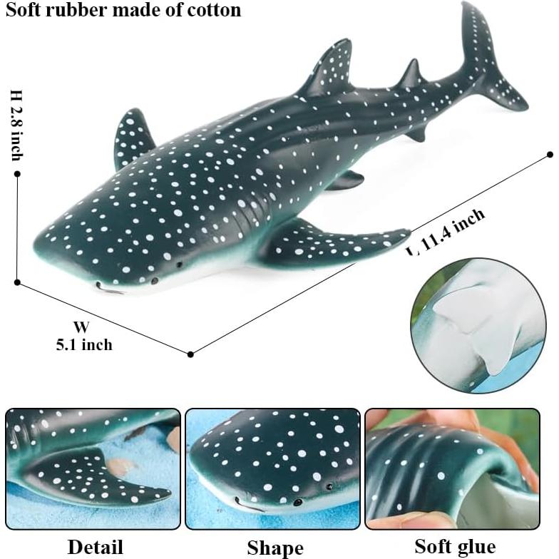 Figura de Tiburón Ballena EOIVSH 29 cm Suave para Niños