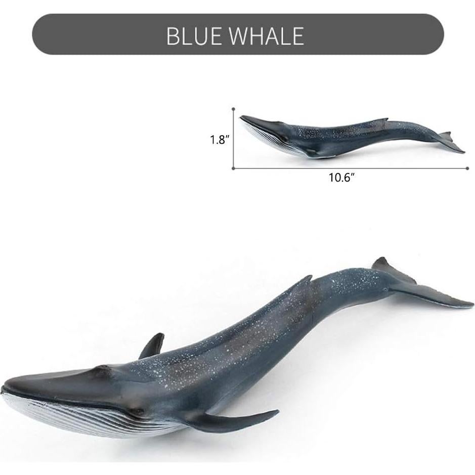 Figura de Ballena Azul EOIVSH Juguete Educativo 26.9 cm