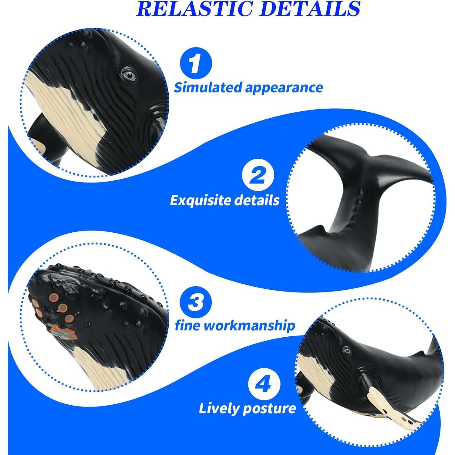 Juguete Ballena Jorobada EOIVSH 36 cm Realista para Niños