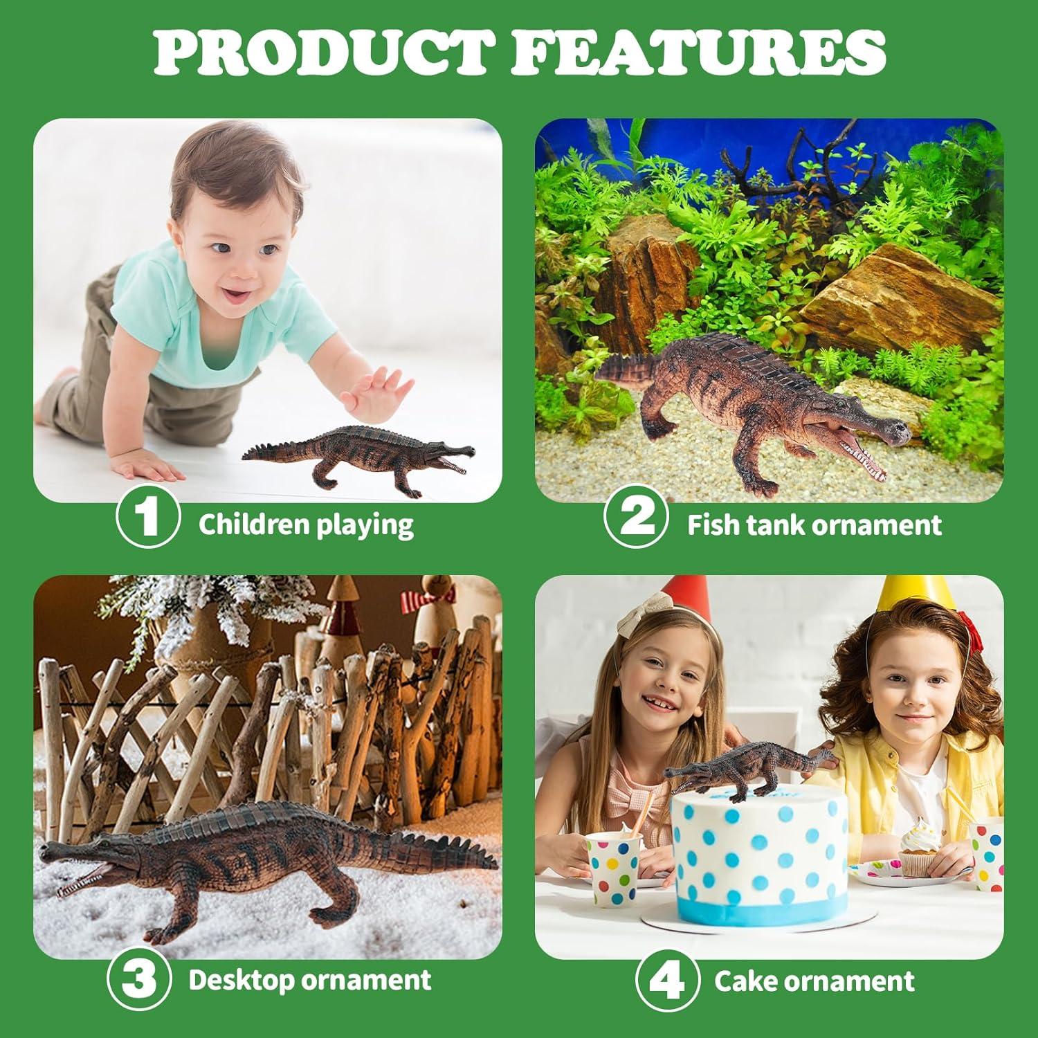 Juguete Cocodrilo Grande EOIVSH 26.4 cm con Mandíbula Móvil