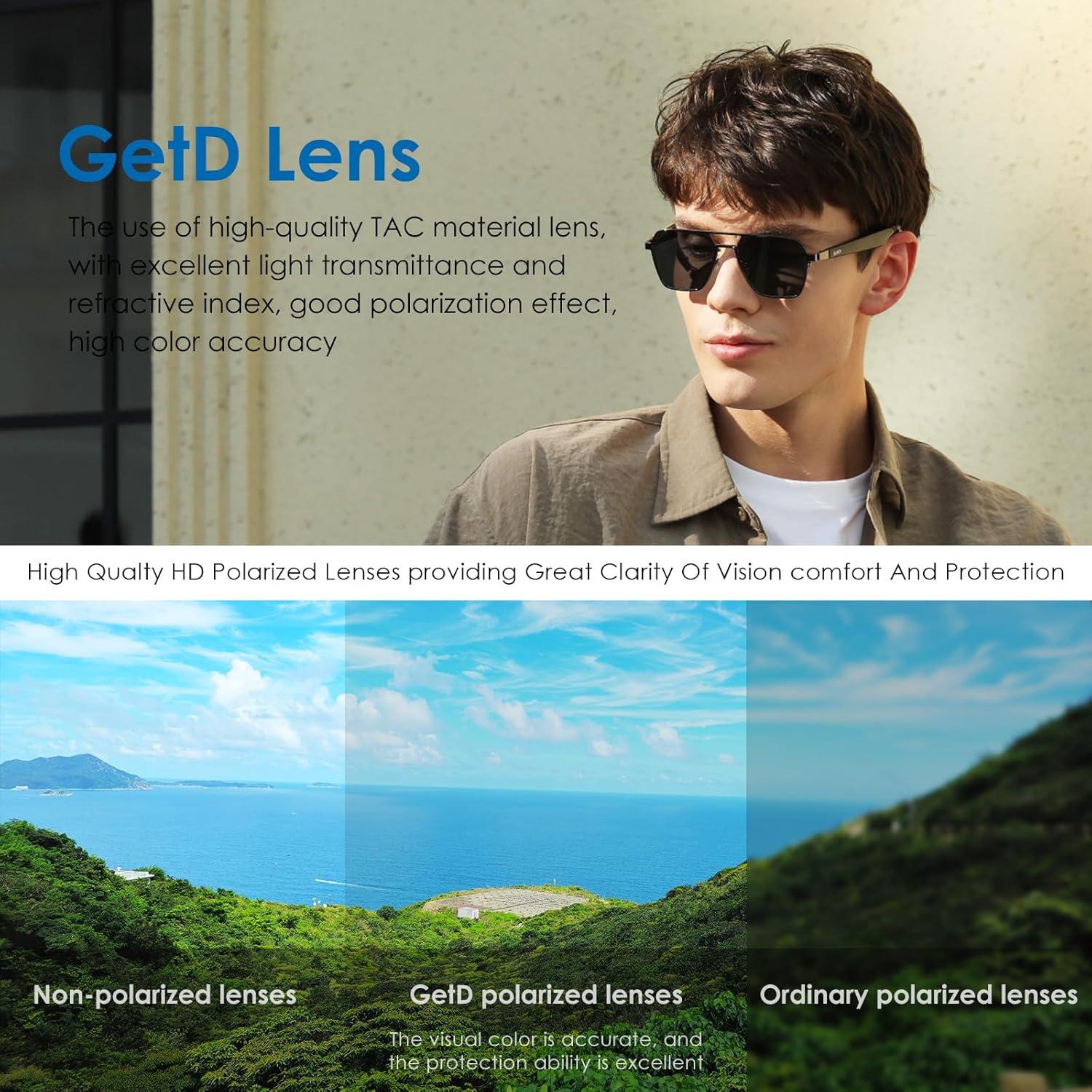 Gafas Inteligentes GetD Polarizadas Gris Oscuro con Bluetooth