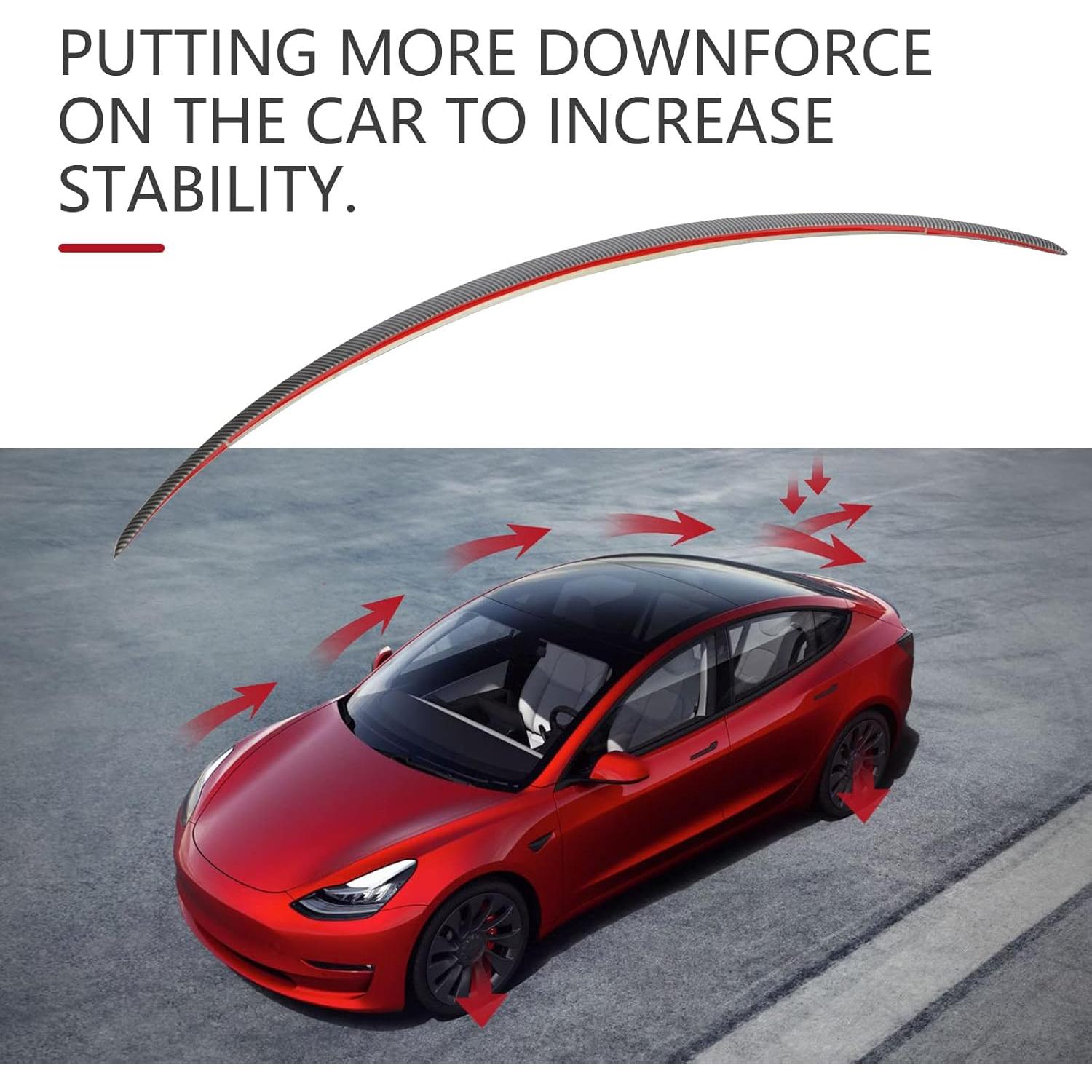 Alerón Trasero RACTOP para Tesla Model Y 2020-2024 Fibra de Carbono