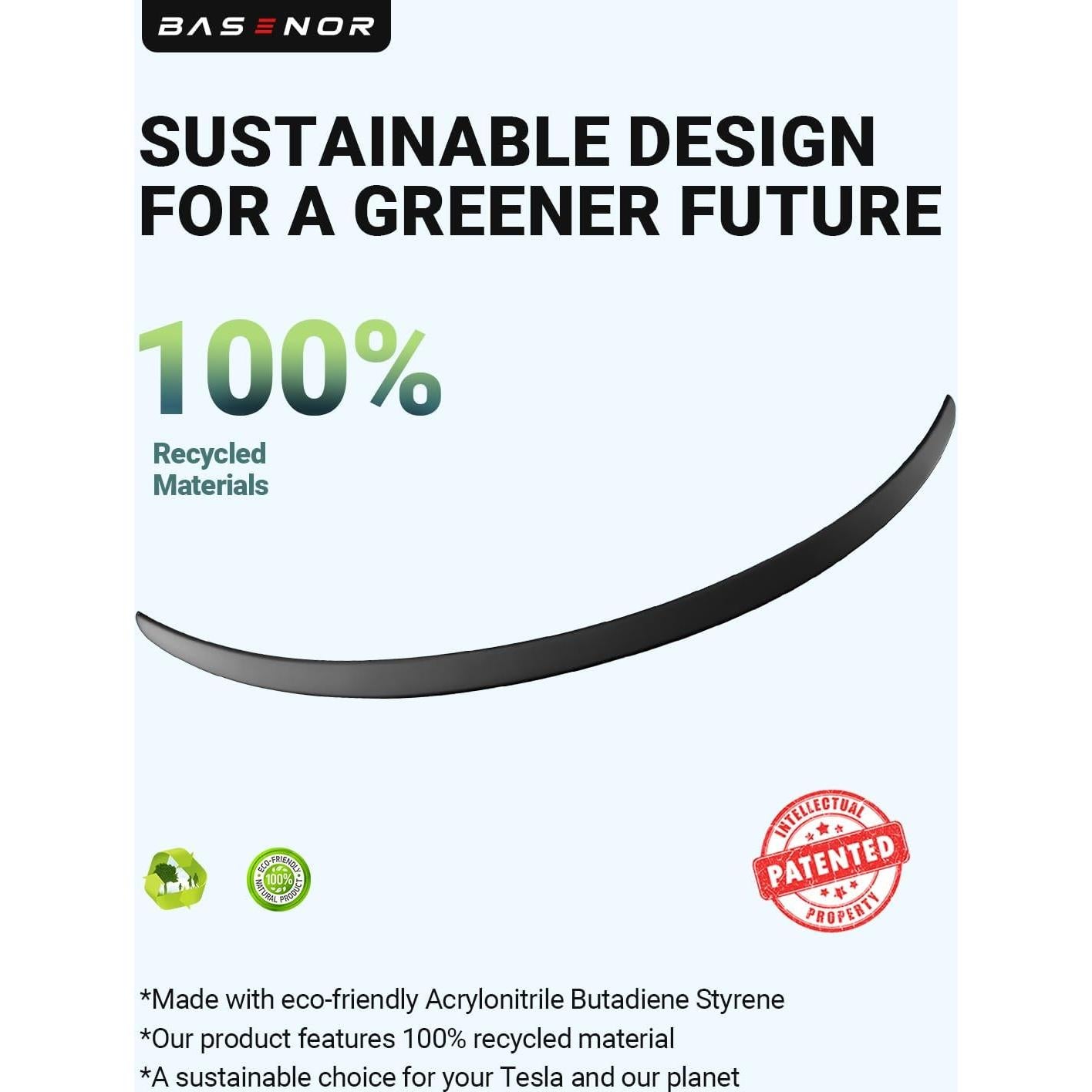 Alerón Trasero BASENOR para Tesla Model 3 Highland 2024-2026