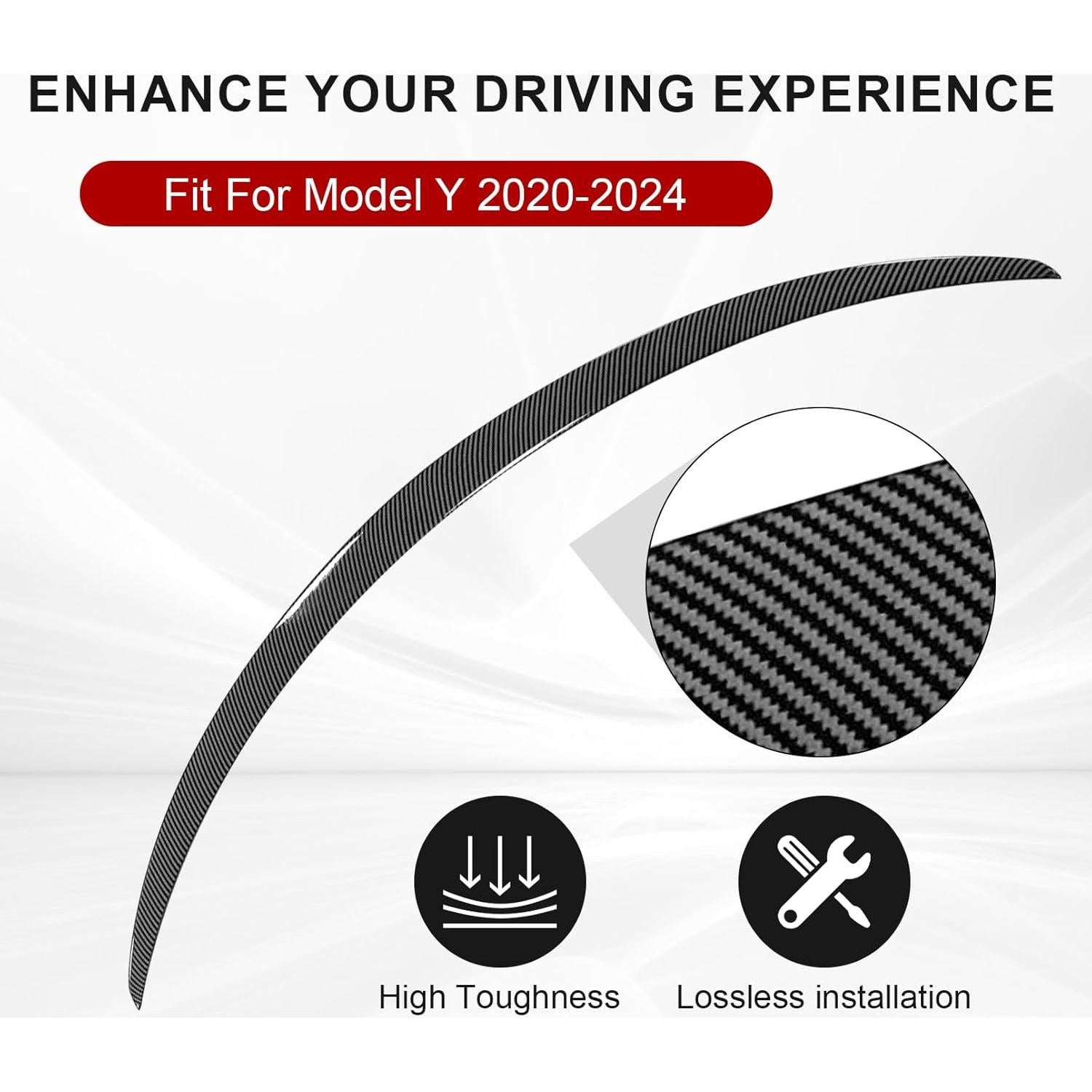 Spoiler trasero Tesla Model Y 2020-2024 - Fibra de carbono