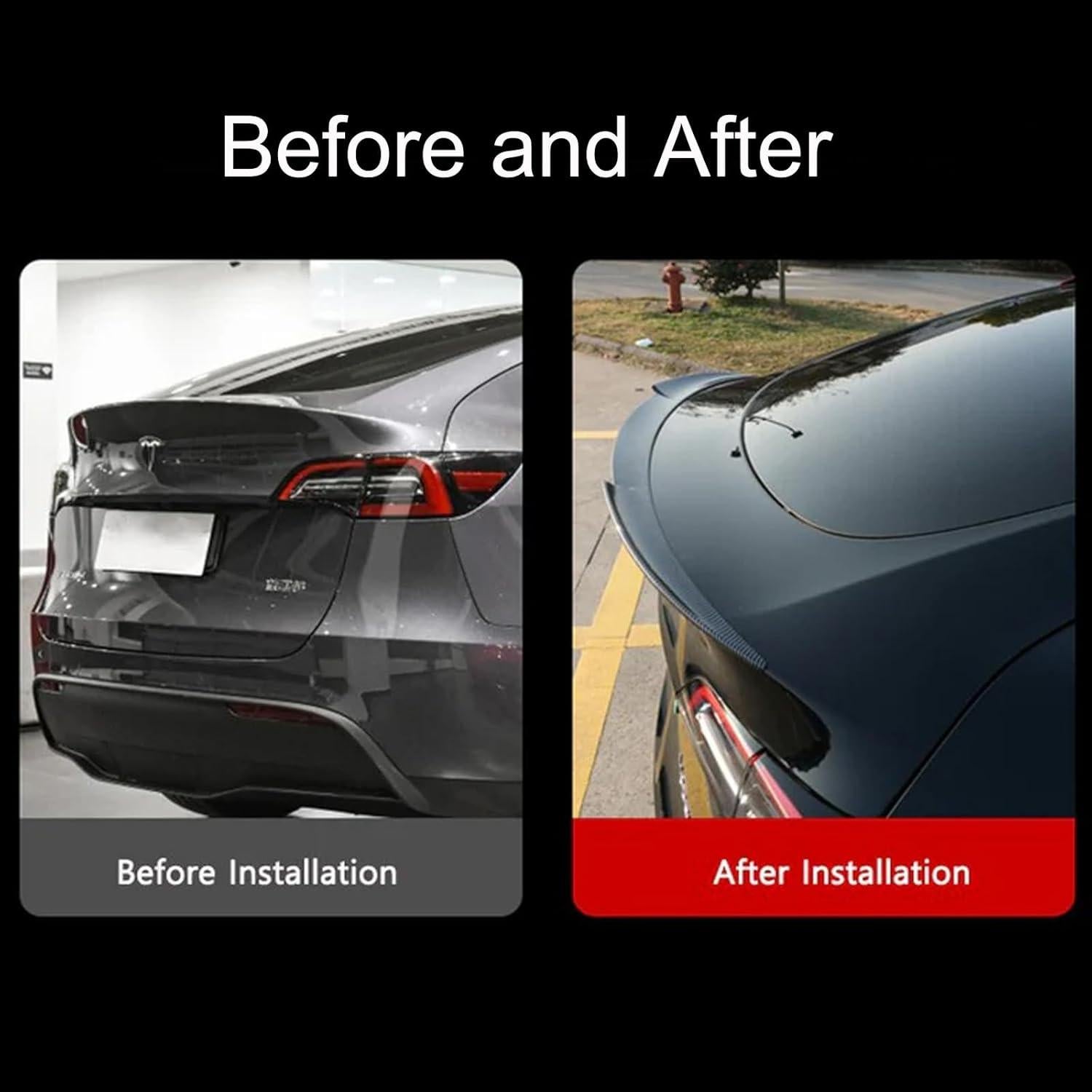 Spoiler Trasero Estilo MV para Tesla Model Y 2020-2025 ABS