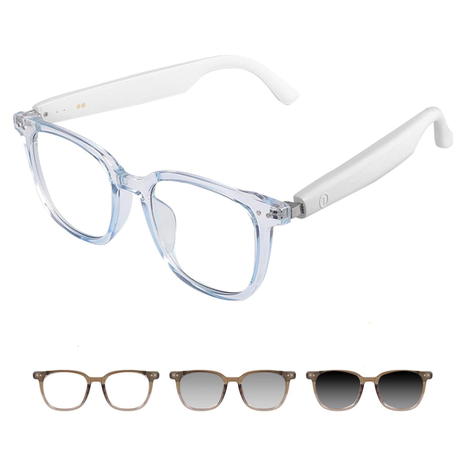 Gafas Inteligentes Bluetooth GS07 Azul con Lentes Fotocromáticas