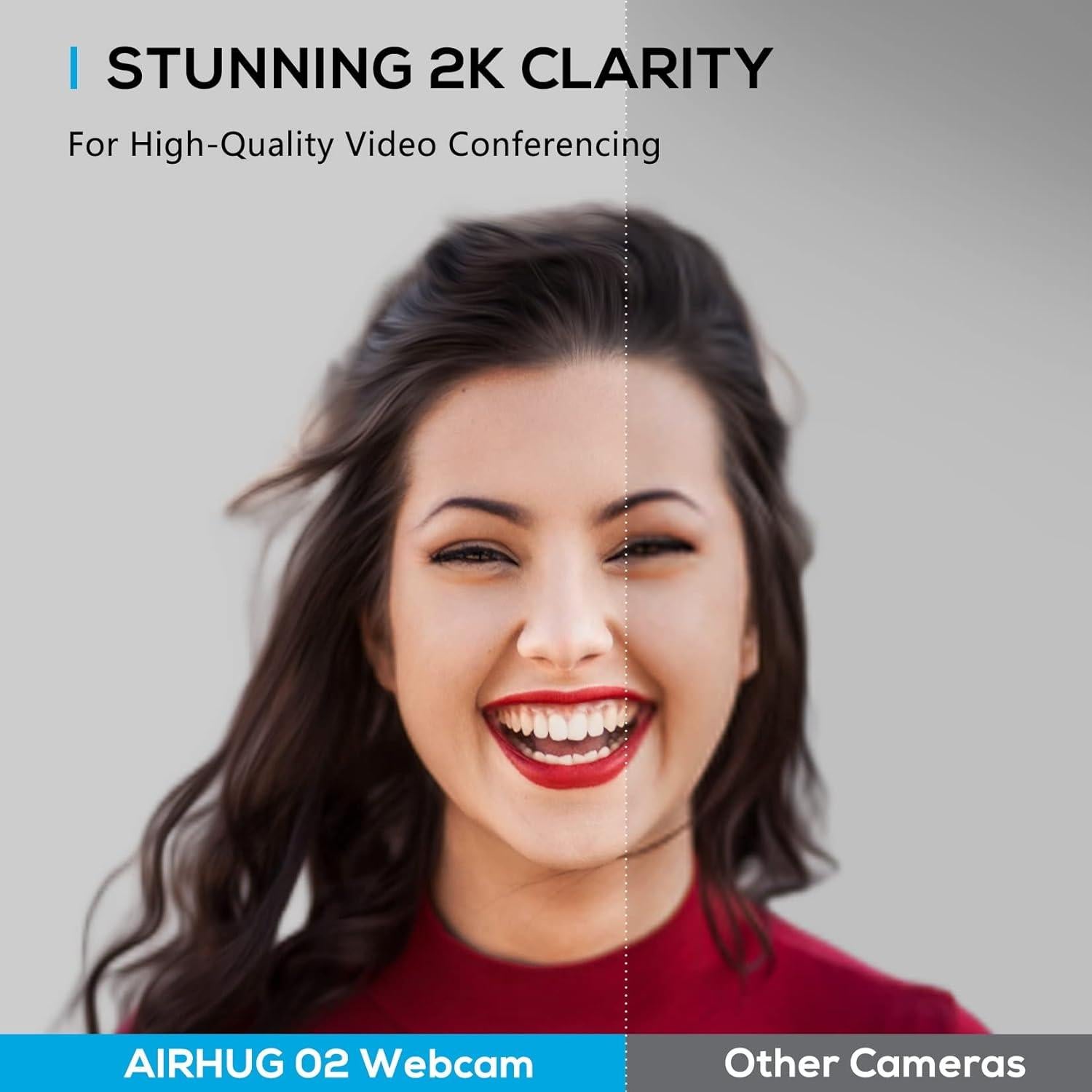 Webcam AIRHUG 02 2K Sin Micrófono 78° Gran Angular
