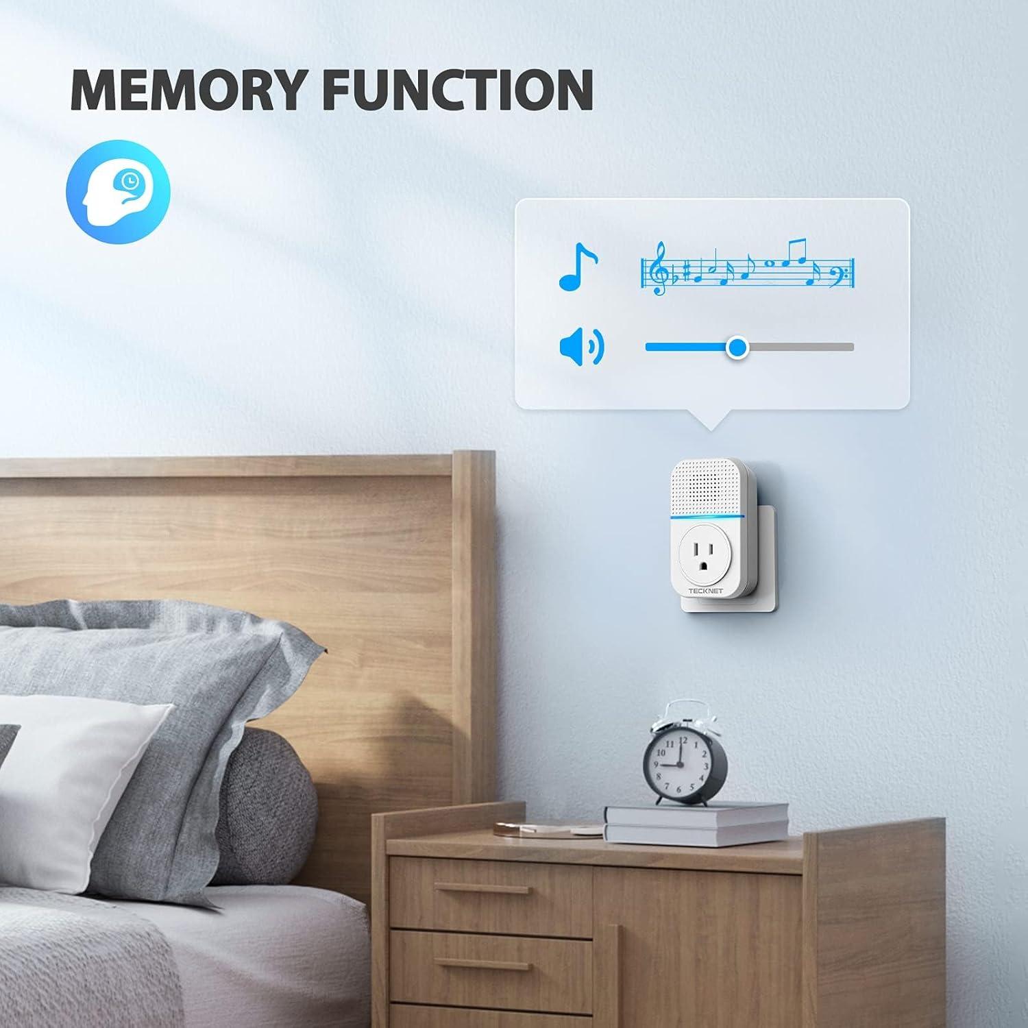 Timbre Inalámbrico TECKNET TK-WD003 400m Autoalimentado